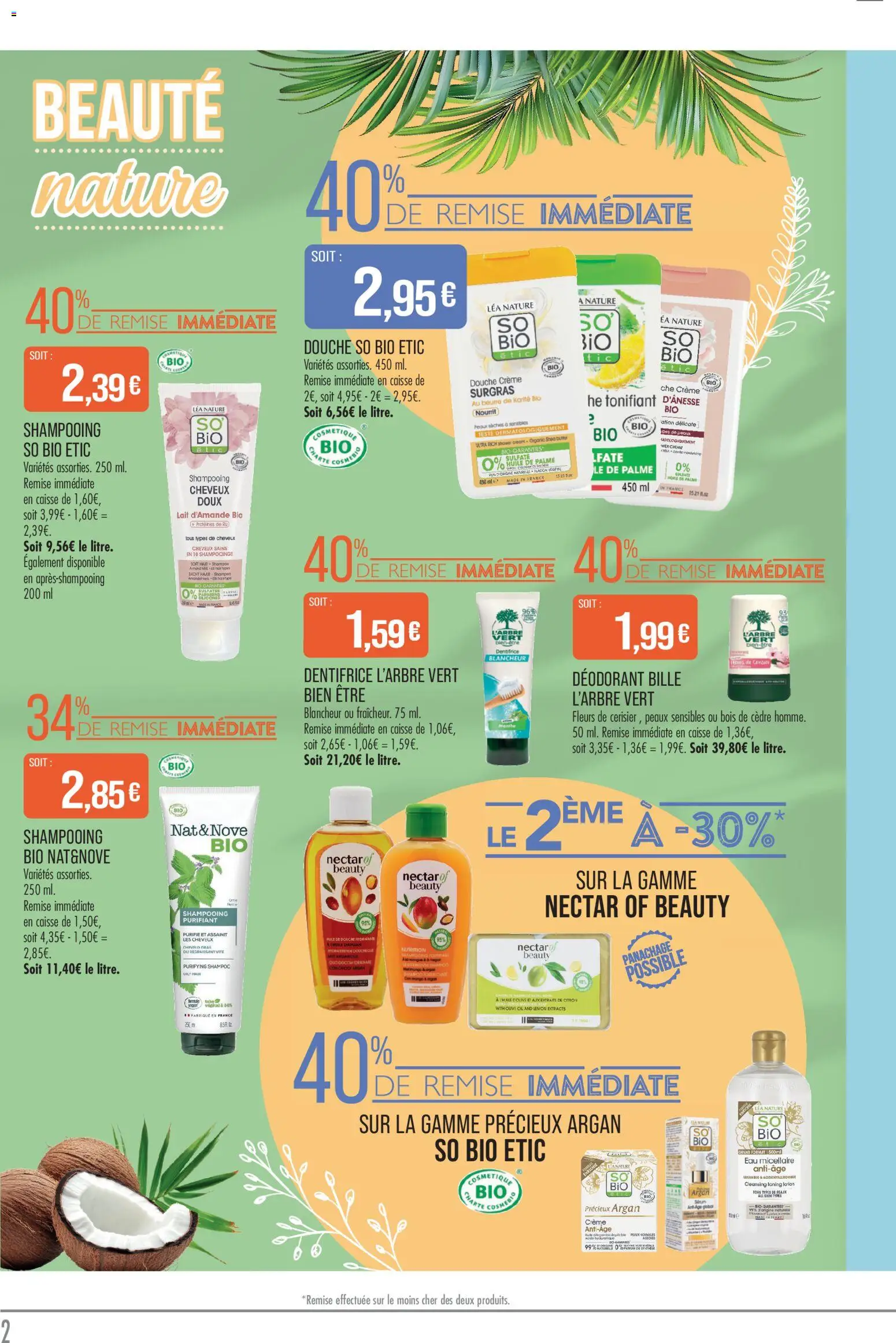 {H1} | Page: 2 | Produits: Citron, Olive, Déodorant, Lait