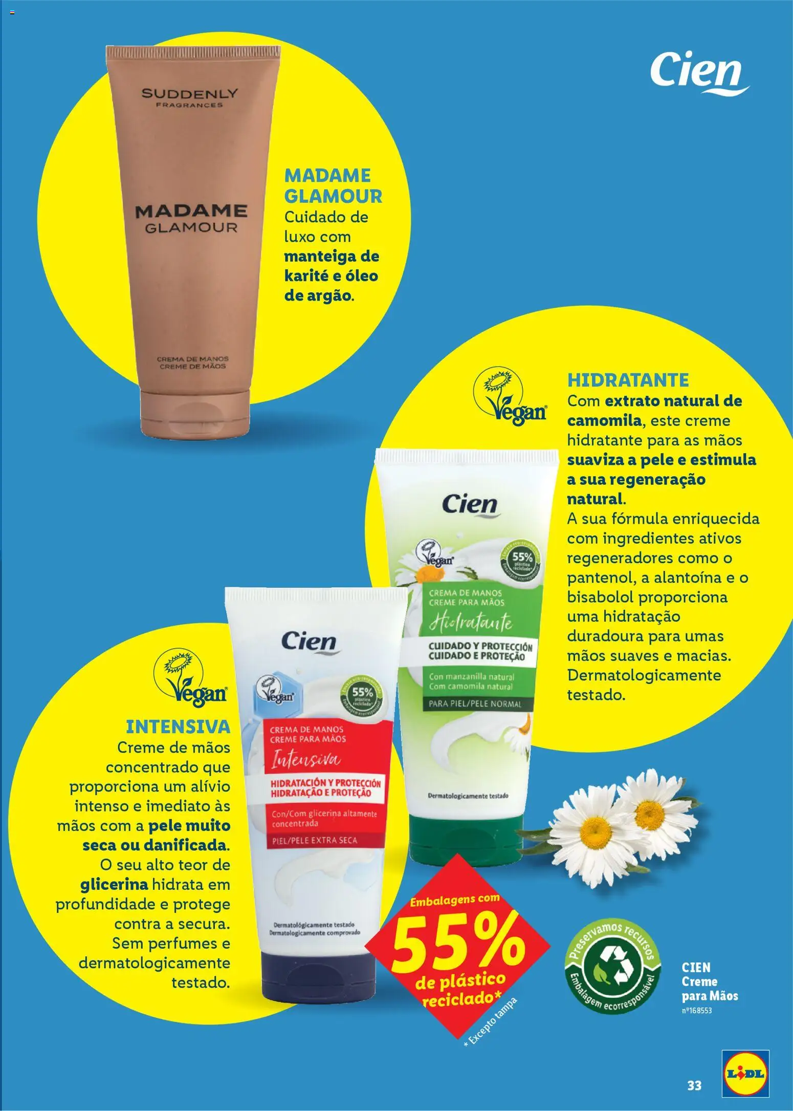 Lidl Beleza Inteligente │ válido de 16.03.2026 | Página: 33 | Produtos: Perfumes, Manteiga, Óleo, Creme