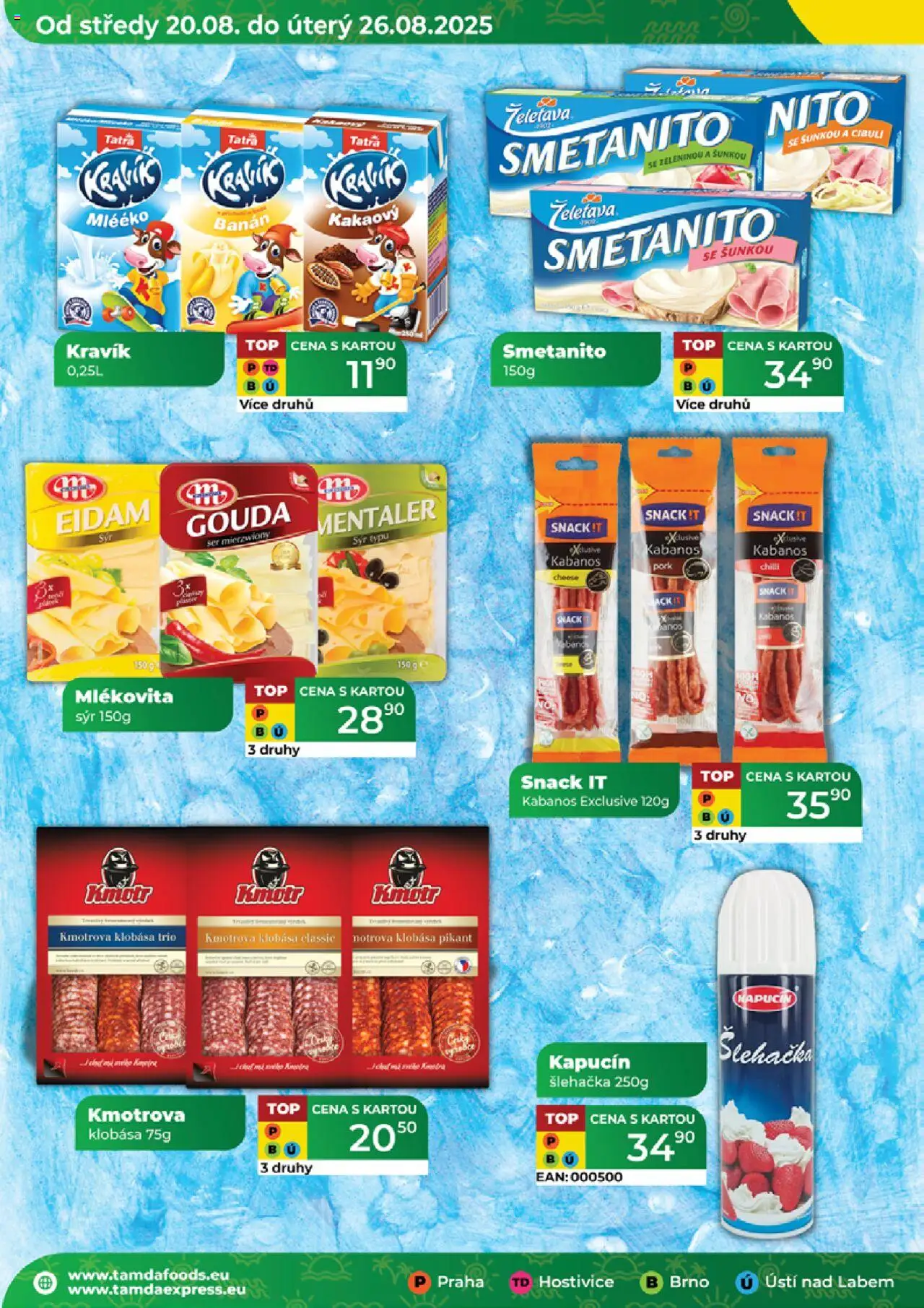Tamda Foods leták od 20.08.2025 | Strana: 50 | Produkty: Králík, Sýr, Klobása, Kabanos
