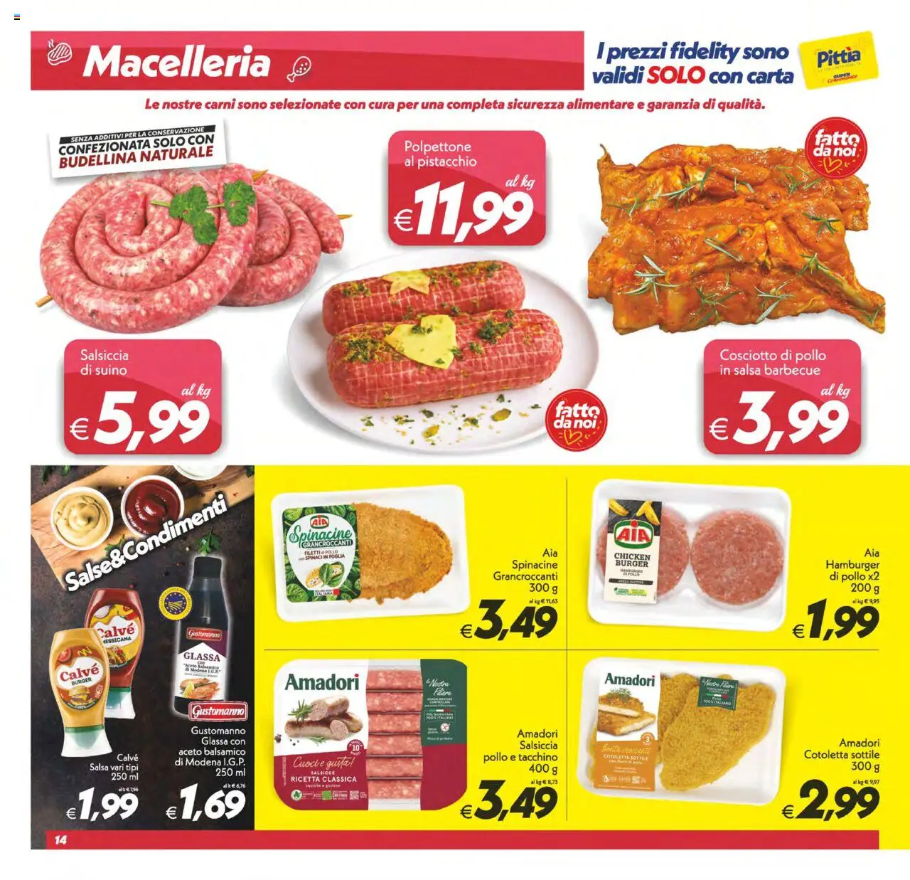 Volantino SuperConveniente del 13.10.2025 | Pagina: 14 | Prodotti: Tacchino, Spinaci, Aceto, Glassa
