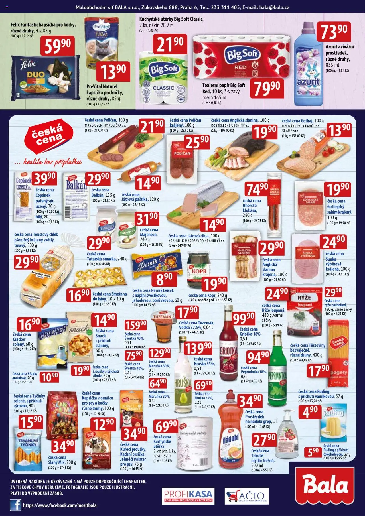 BALA velký leták od 20.08.2025 | Strana: 6 | Produkty: Chléb, Utěrky, Křupky, Slanina