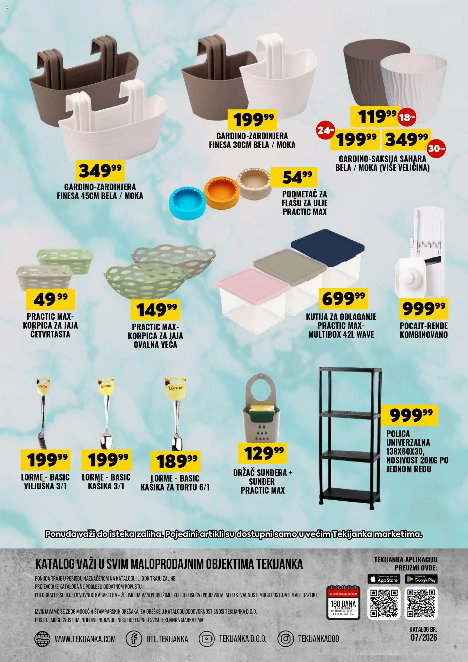 Tekijanka katalog - važi od 03.04.2026 | Strana: 16 | Proizvode: Polica, Kutija, Jaja, Ulje