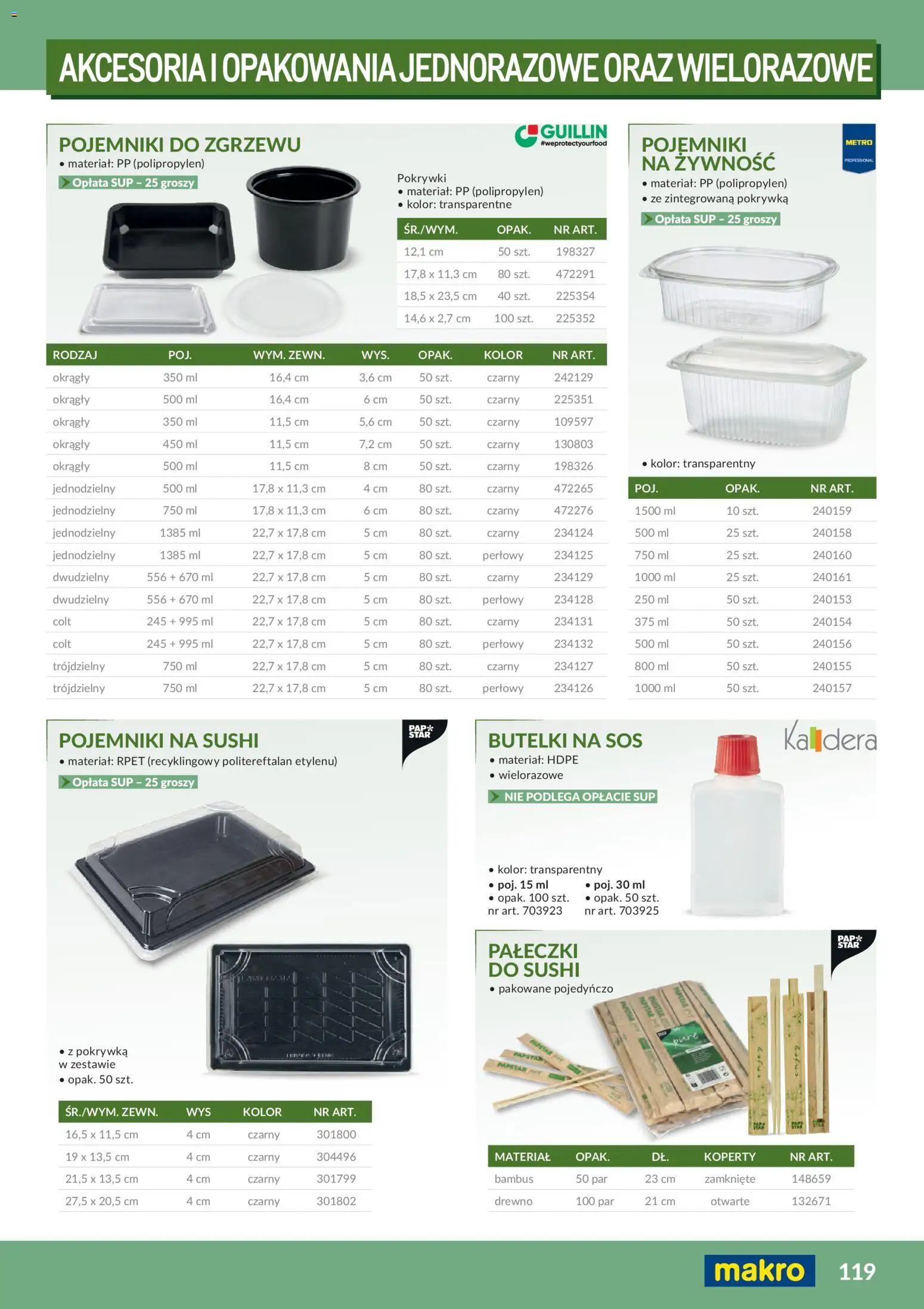 Makro Gazetka - Profesjonalna Gastronomia od 01.02.2026 | Strona: 119 | Produkty: Sushi, Sos