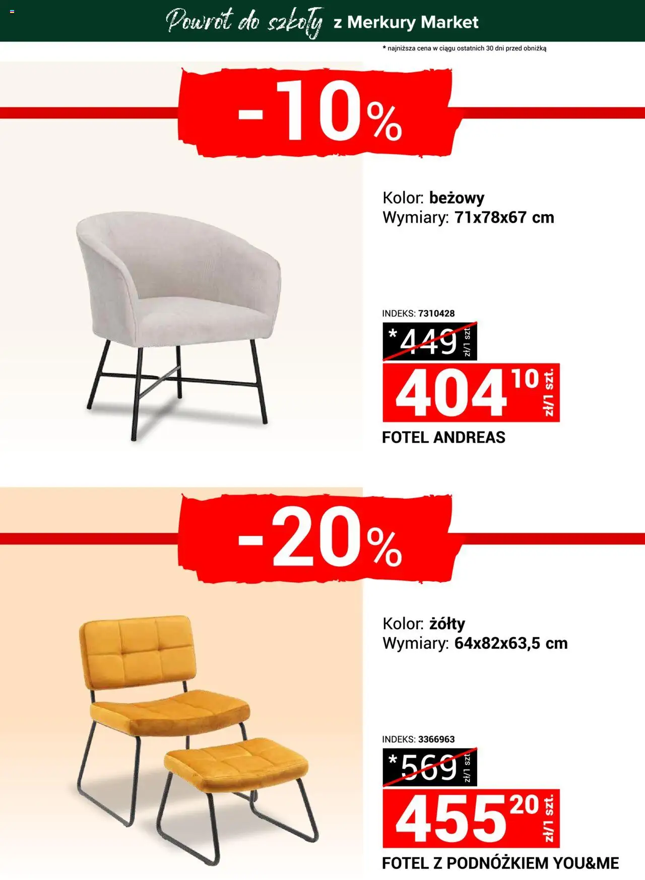 Merkury Market Gazetka - Powrót do szkoły od 23.08.2025 | Strona: 7 | Produkty: Fotel