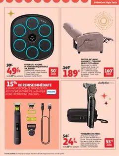 Auchan - Bon Noël et Bonnes Affaires : Sélection hig-tech - Voorbeeld van een folder van Auchan, geldig van 02.12.2025 | Pagina: 37 | Producten: Fauteuil, La, Velours, Tondeuse