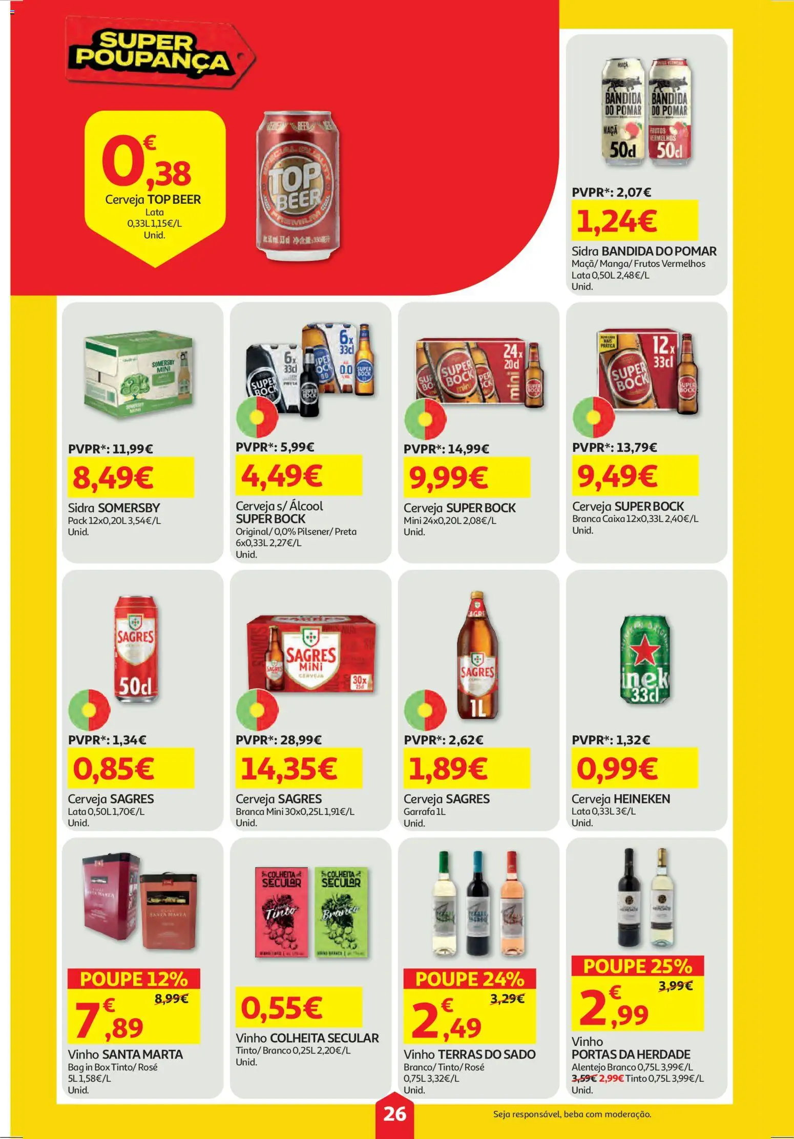 Auchan folheto │ válido de 19.03.2026 | Página: 26 | Produtos: Top, Portas, Vinho, Somersby