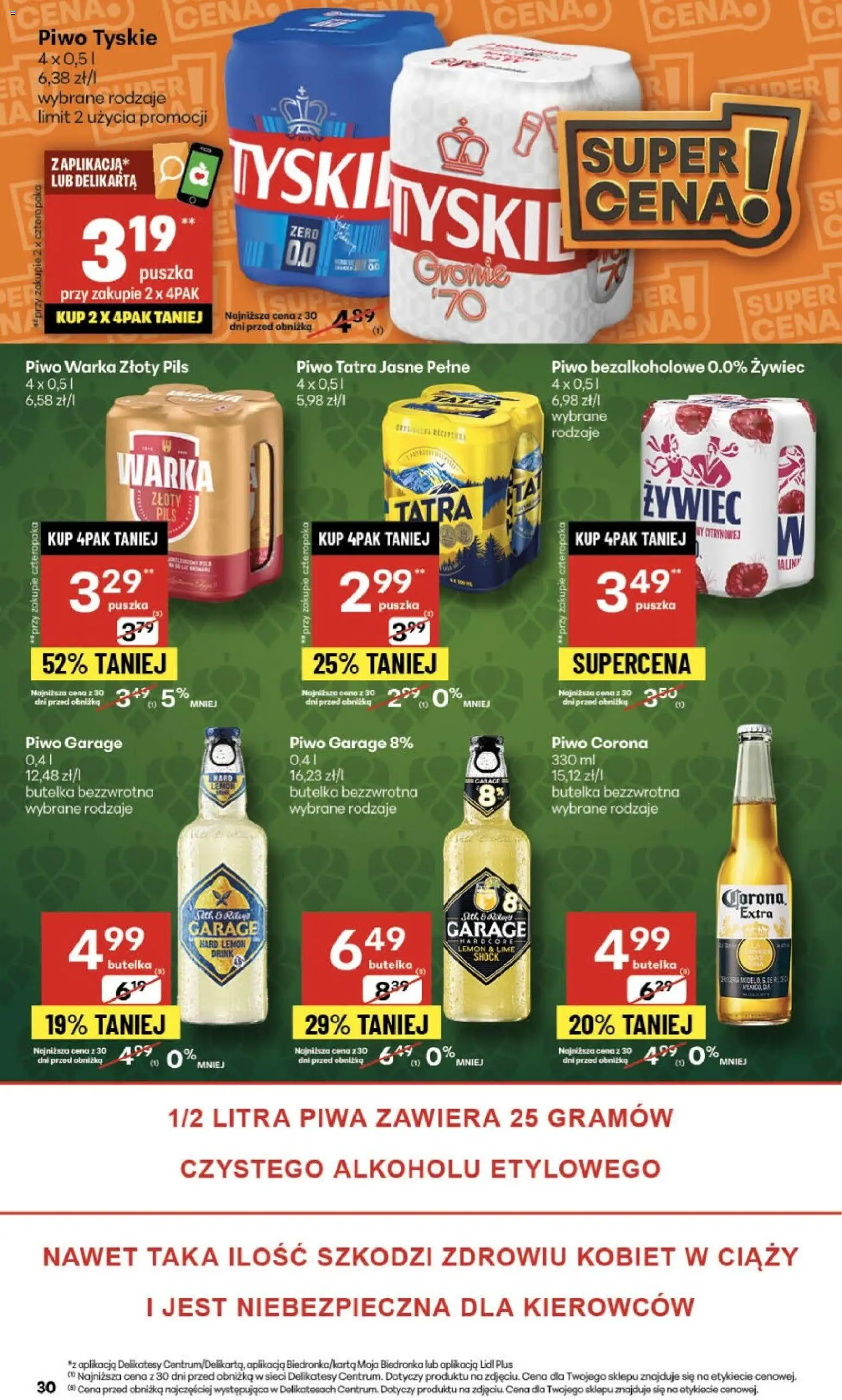 Delikatesy Centrum Black Friday od 27.11.2025 | Strona: 30 | Produkty: Delikatesy, Warka, Piwo Warka, Piwo