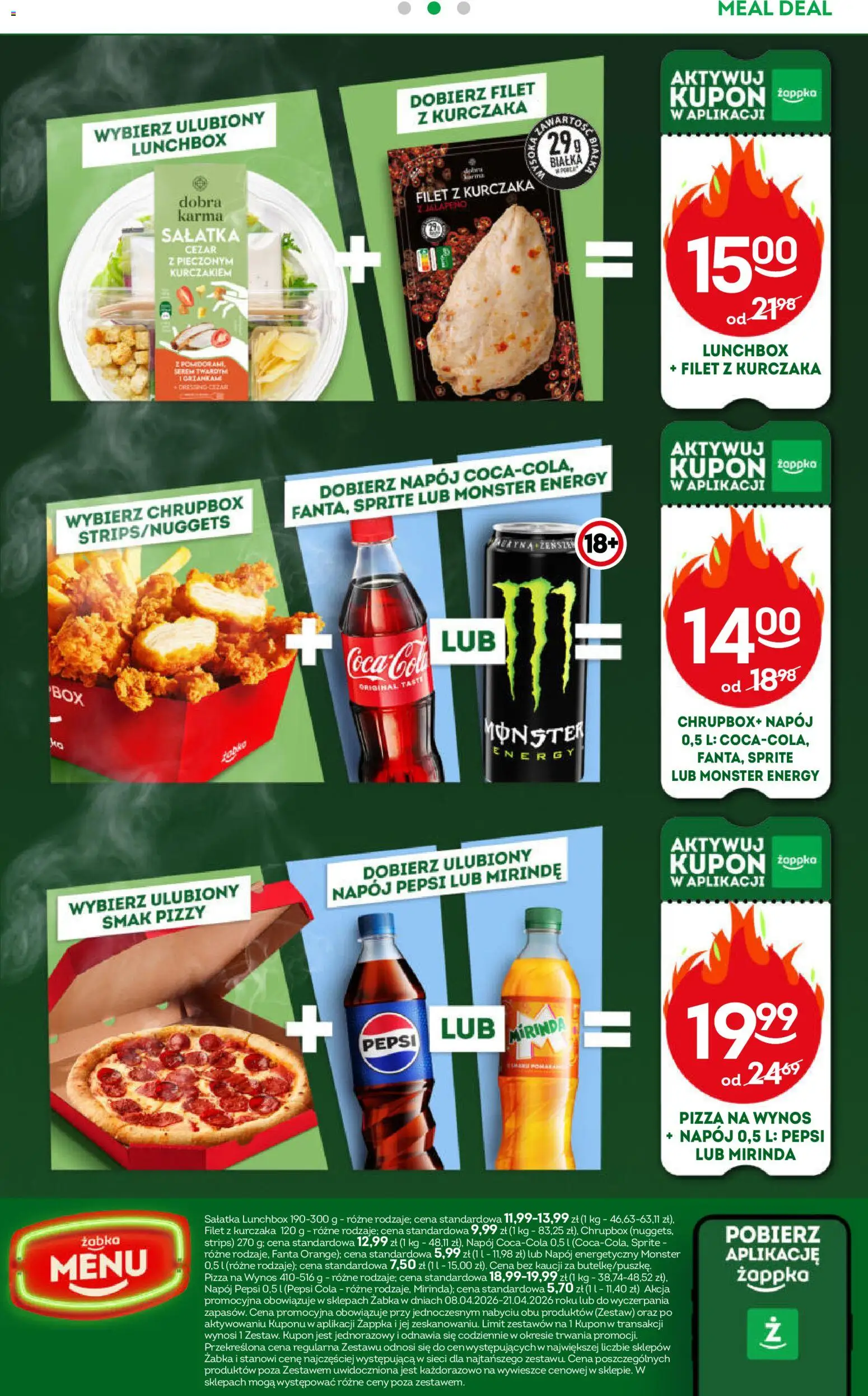 Żabka gazetka od 08.04.2026 | Strona: 51 | Produkty: Sprite, Coca cola, Nuggets, Sałatka
