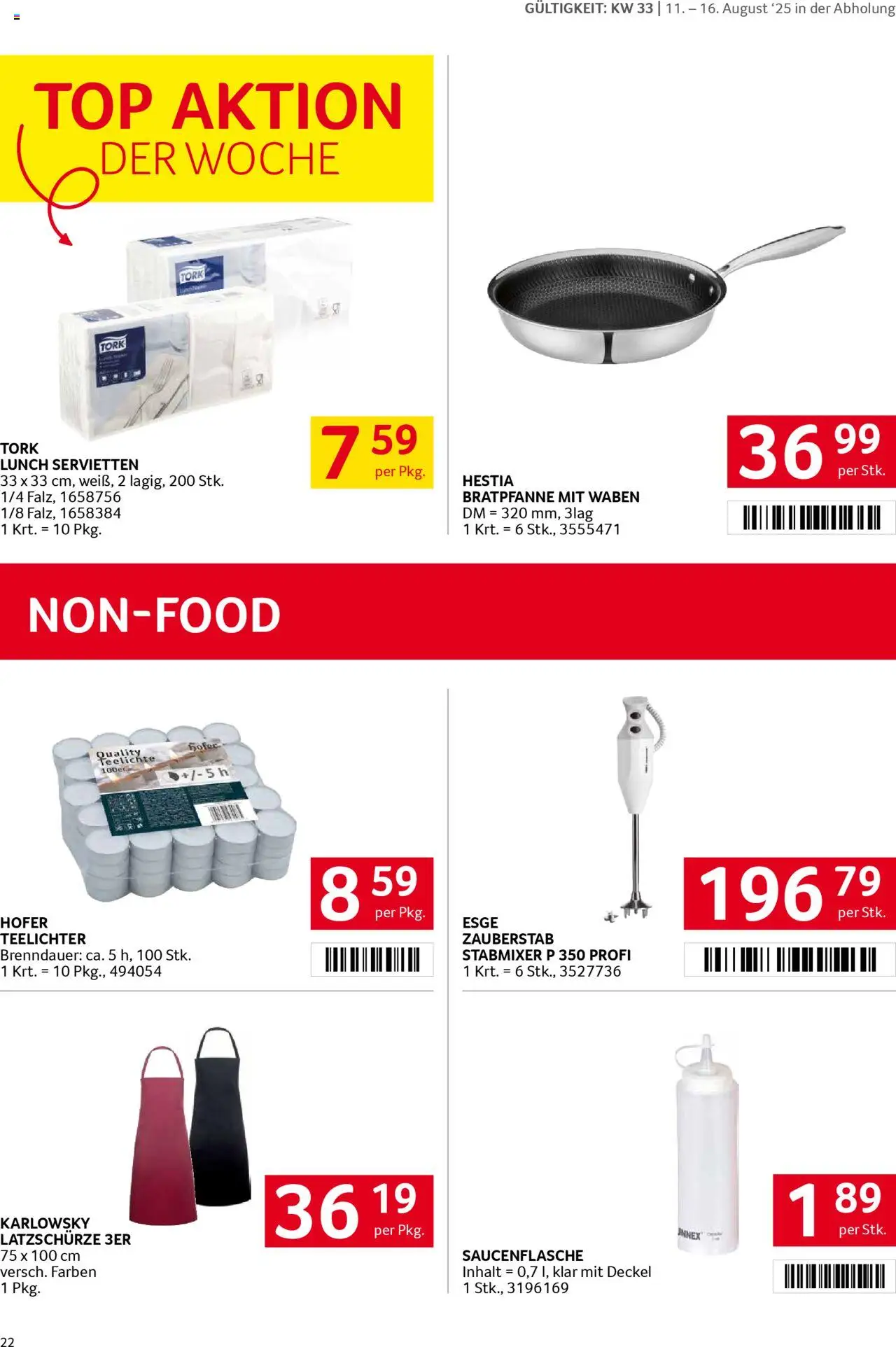 Transgourmet Flugblatt gültig ab 10.08.2025 | Seite: 22