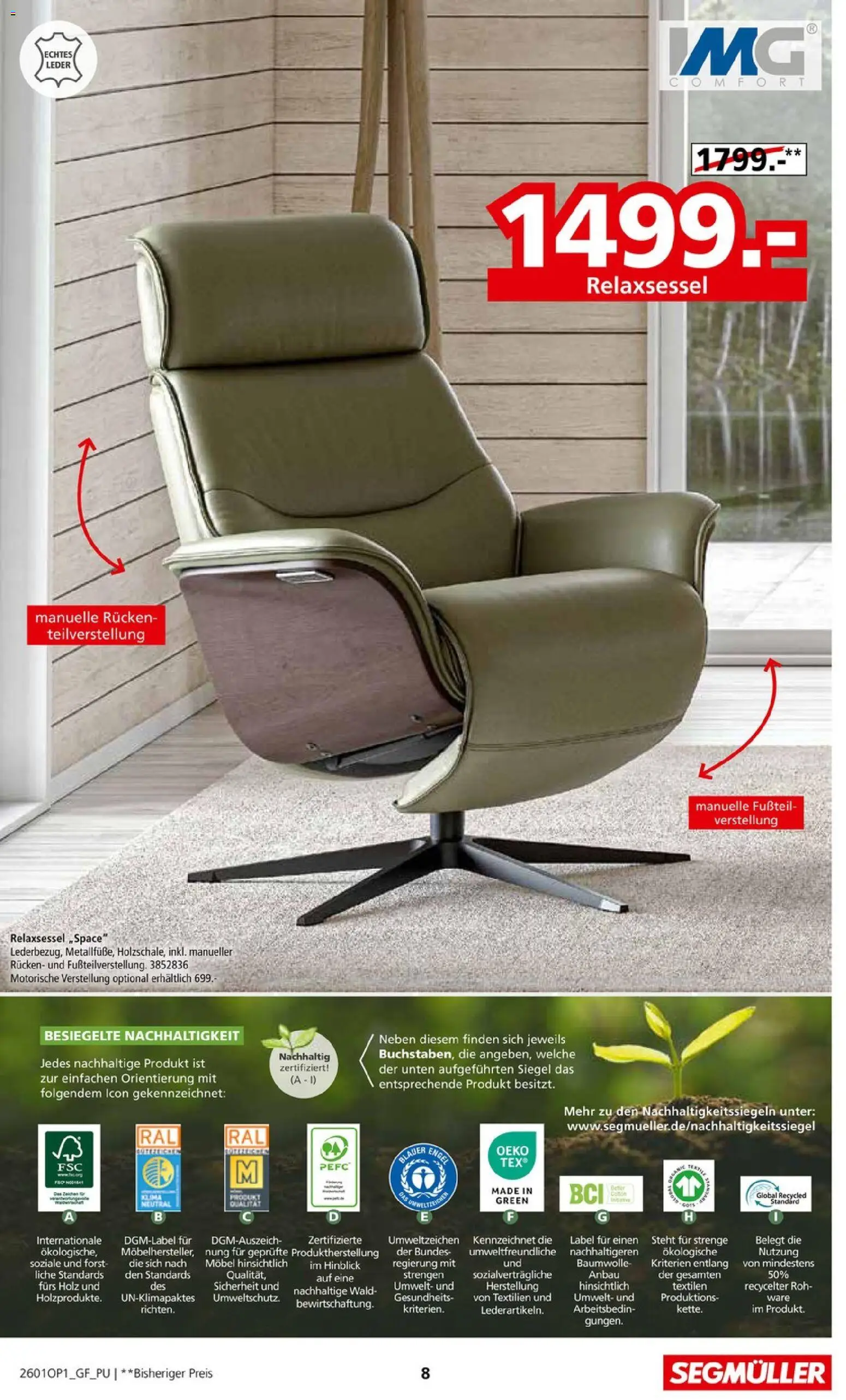 Segmüller Sessel Spezial – gültig ab 29.12.2025 | Seite: 8 | Produkte: Relaxsessel