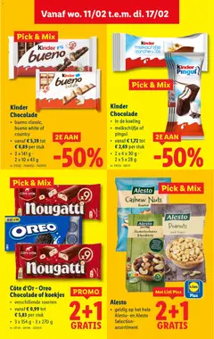 Côte d'Or - Oreo Chocolade of koekjes, verschillende soorten - Voorbeeld van een folder van Lidl, geldig van 11.02.2026 | Pagina: 21 | Producten: Koekjes, Oreo, Kinder, Chocolade