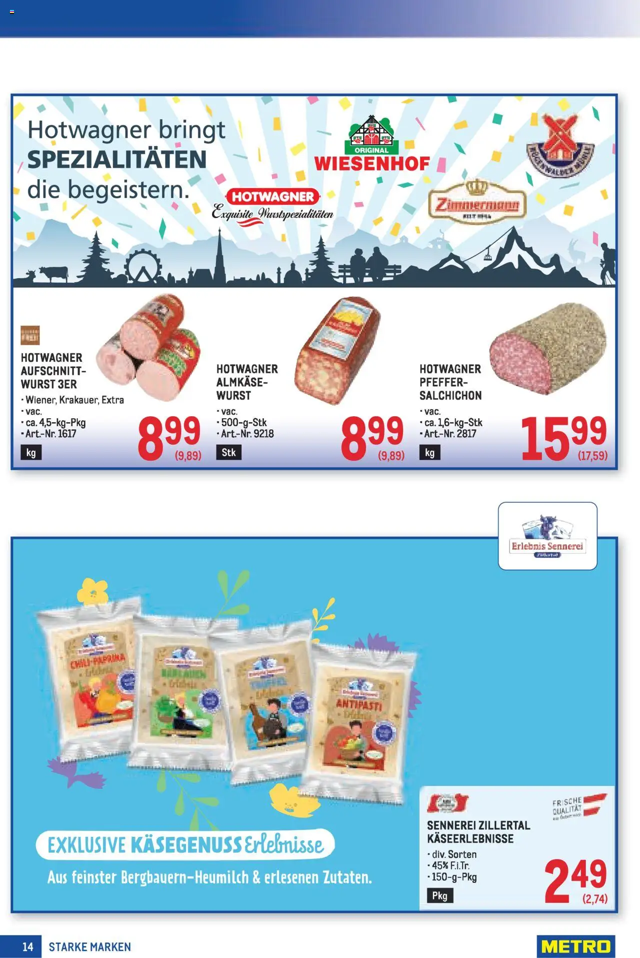 Metro  Starke Marken gültig ab 04.09.2025 | Seite: 14 | Produkte: Pfeffer, Wurst