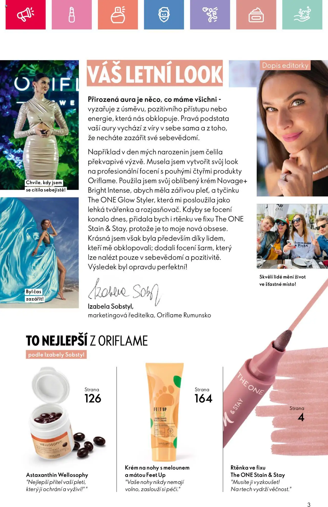 Oriflame katalog č.08/2025 od 25.05.2025 | Strana: 3 | Produkty: Krém, Tvářenka, Rtěnka