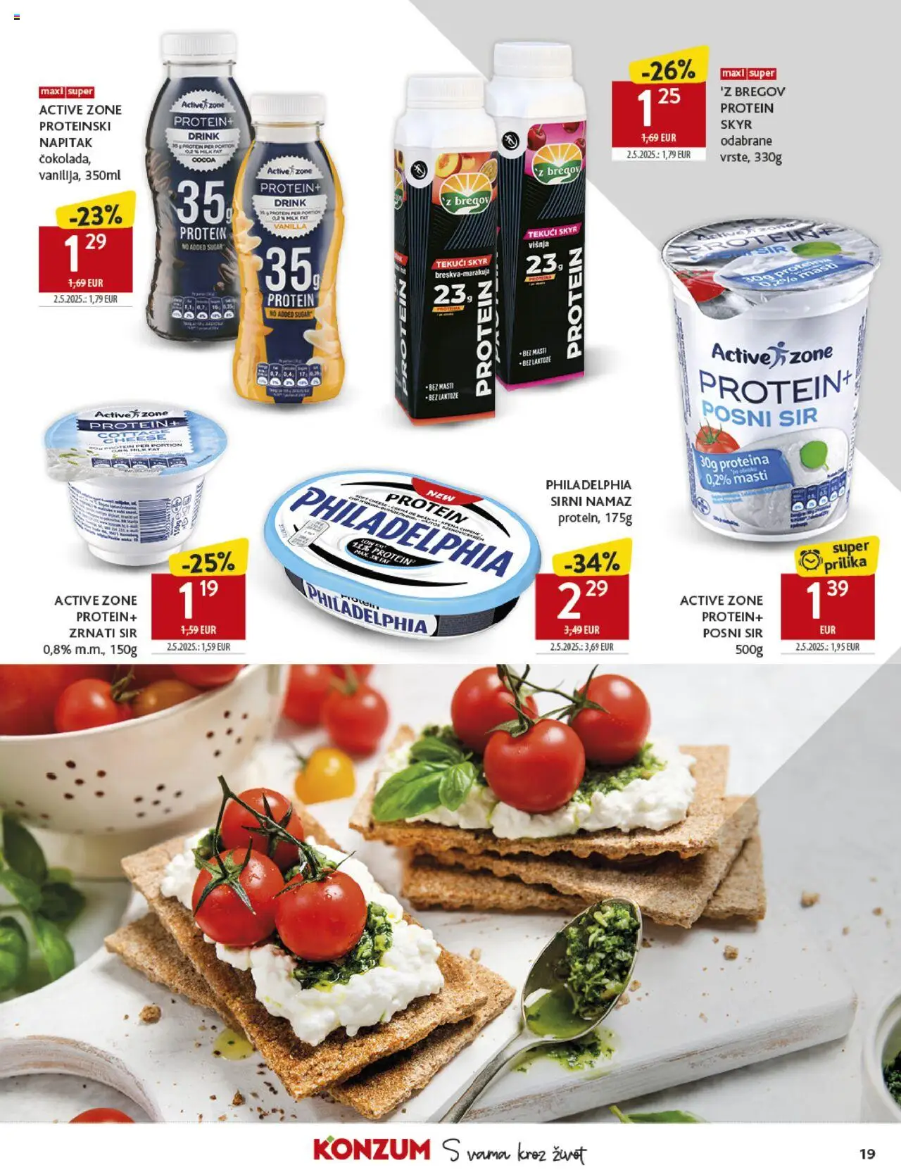 Konzum HR akciós ujság - amely érvényes a következő dátumtól: 27.08.2025 | Oldal: 19 | Termékek: Protein