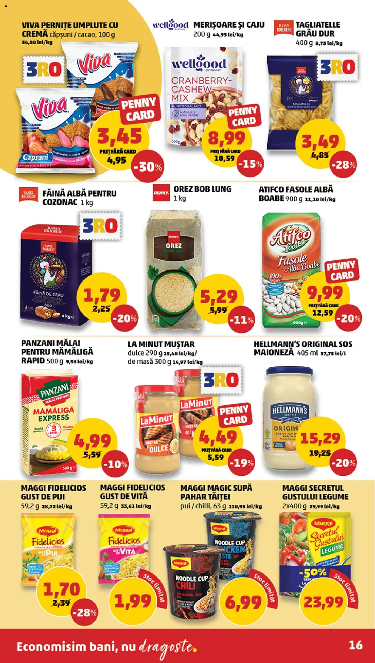 Noul catalog PENNY – valabil de la 18.03.2026 | Pagină: 16 | Produse: Făină, Orez, Cacao, Legume
