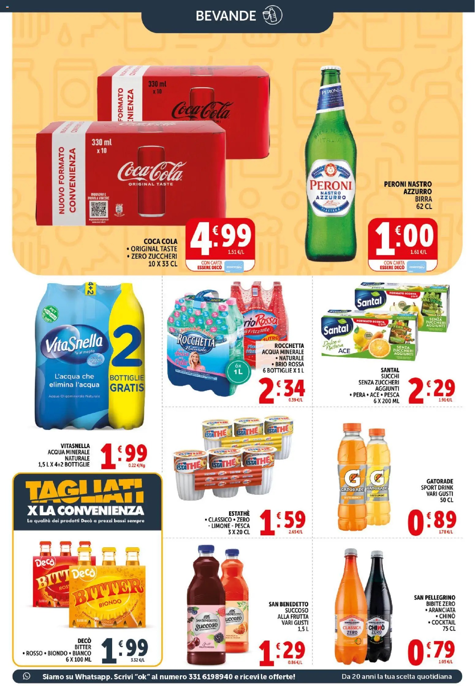 Volantino Decò del 21.04.2026 | Pagina: 15 | Prodotti: Birra, Acqua, Pera, Acqua minerale