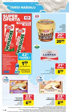 Pogląd oferty "Carrefour Gazetka" - ważna od 10.11.2025 | Strona: 20 | Produkty: Karta, Masło klarowane, Mleko, Masło