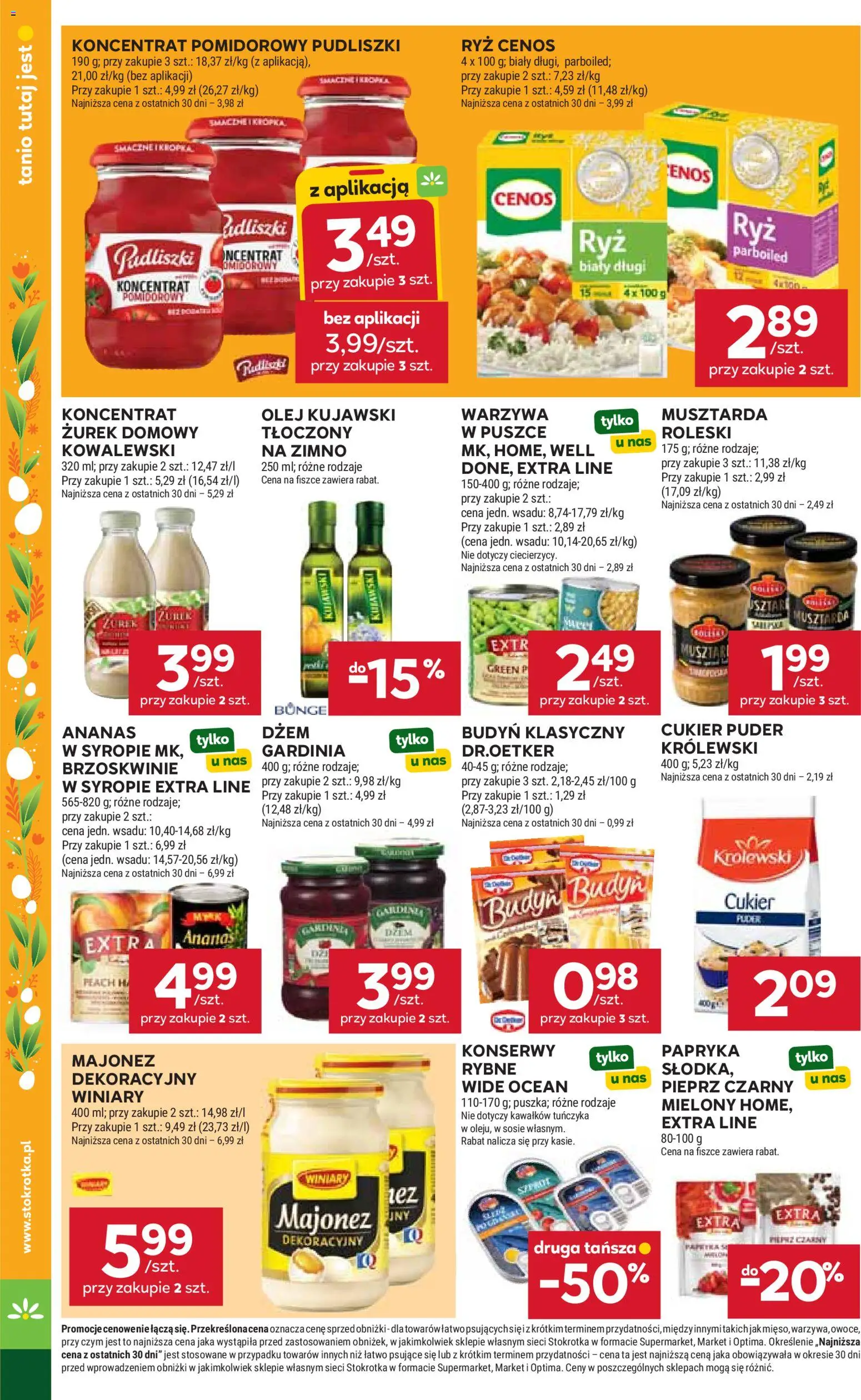 Stokrotka gazetka od 02.04.2026 | Strona: 31 | Produkty: Koncentrat pomidorowy, Musztarda, Olej kujawski, Puder