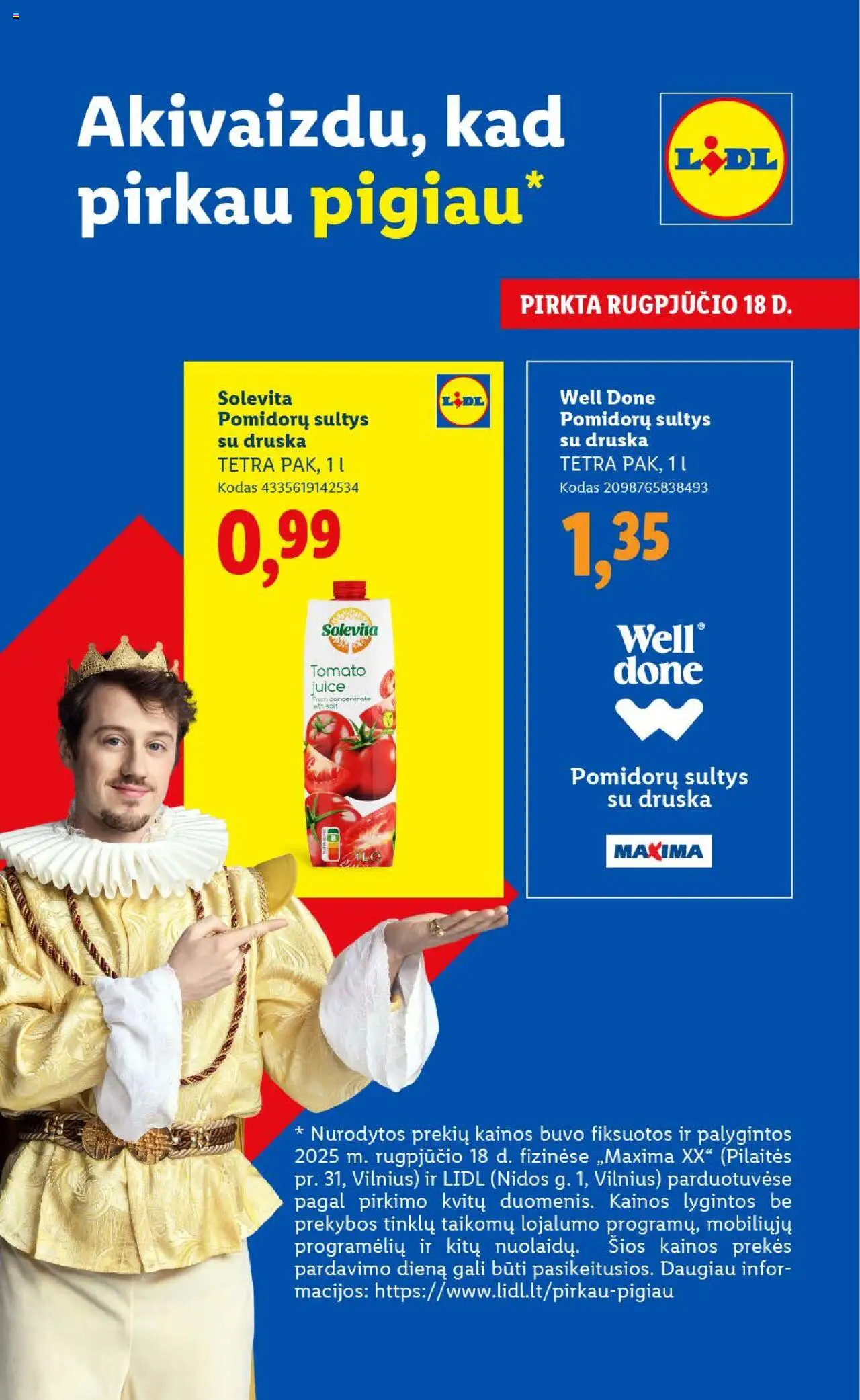 LIDL leidinys│galioja nuo 21.08.2025 | Puslapis: 2 | Prekių: Sultys, Druska