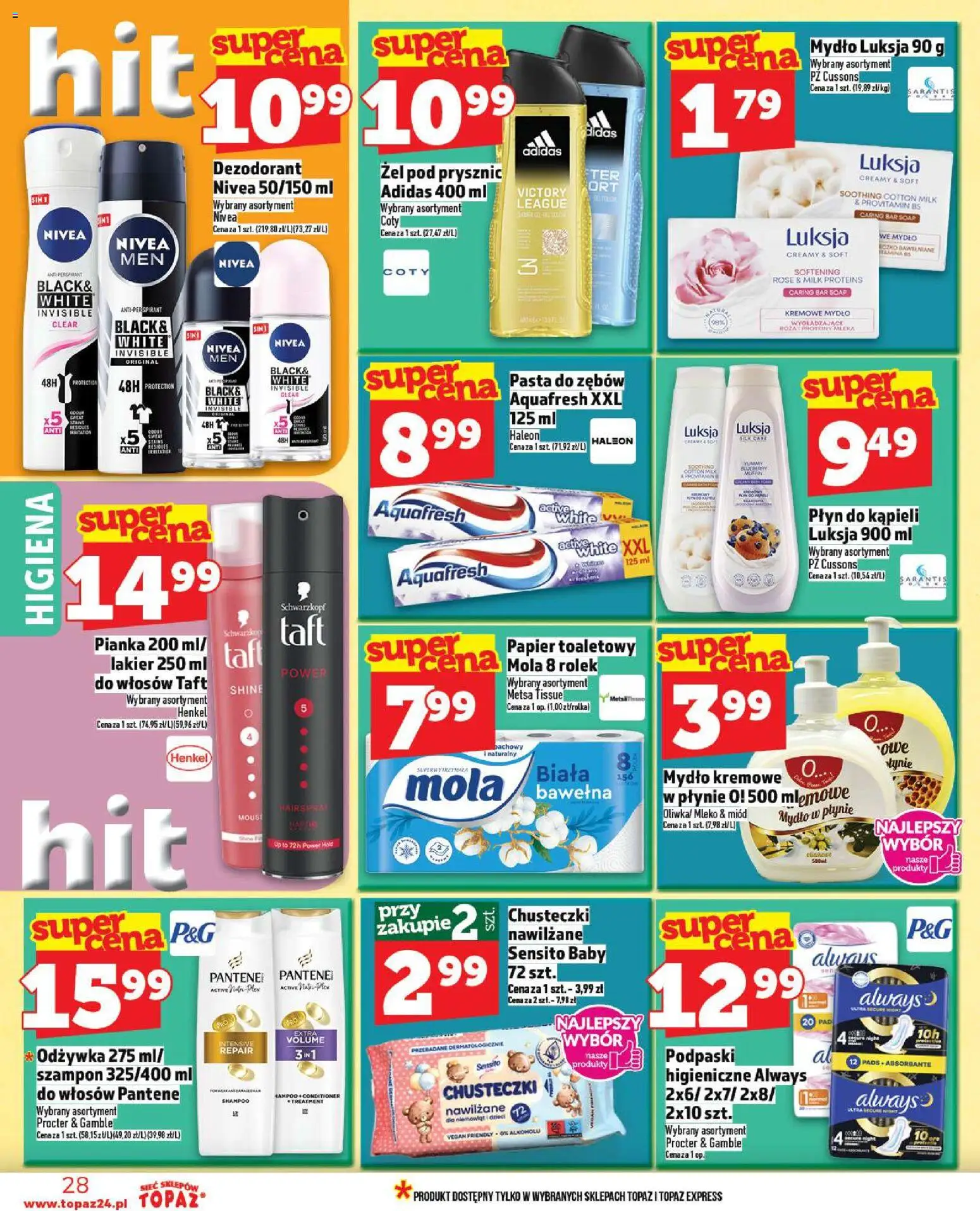 Topaz Gazetka MAZ od 06.11.2025 | Strona: 28 | Produkty: Miód, Mleka, Mleko, Mydło