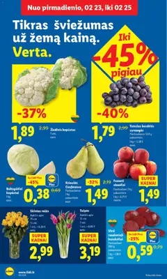 LIDL leidinys galioja nuo 23.02.2026 | Puslapis: 4 | Prekių: Vynuogės, Obuoliai