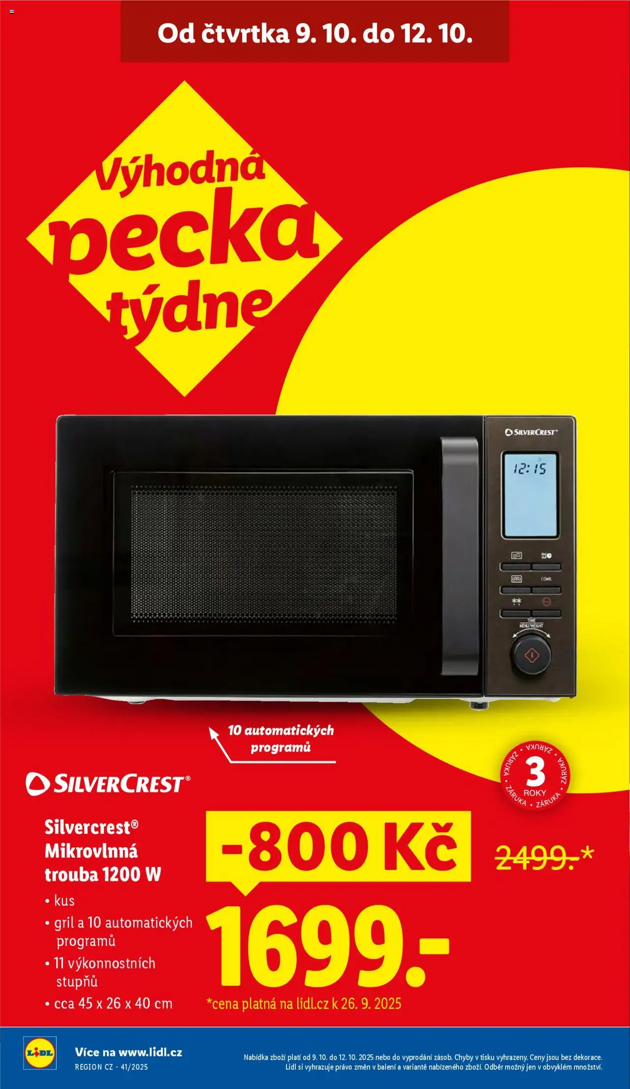 Lidl leták - Spotřební zboží od 06.10.2025 | Strana: 18 | Produkty: Trouba, Mikrovlnná trouba, Gril