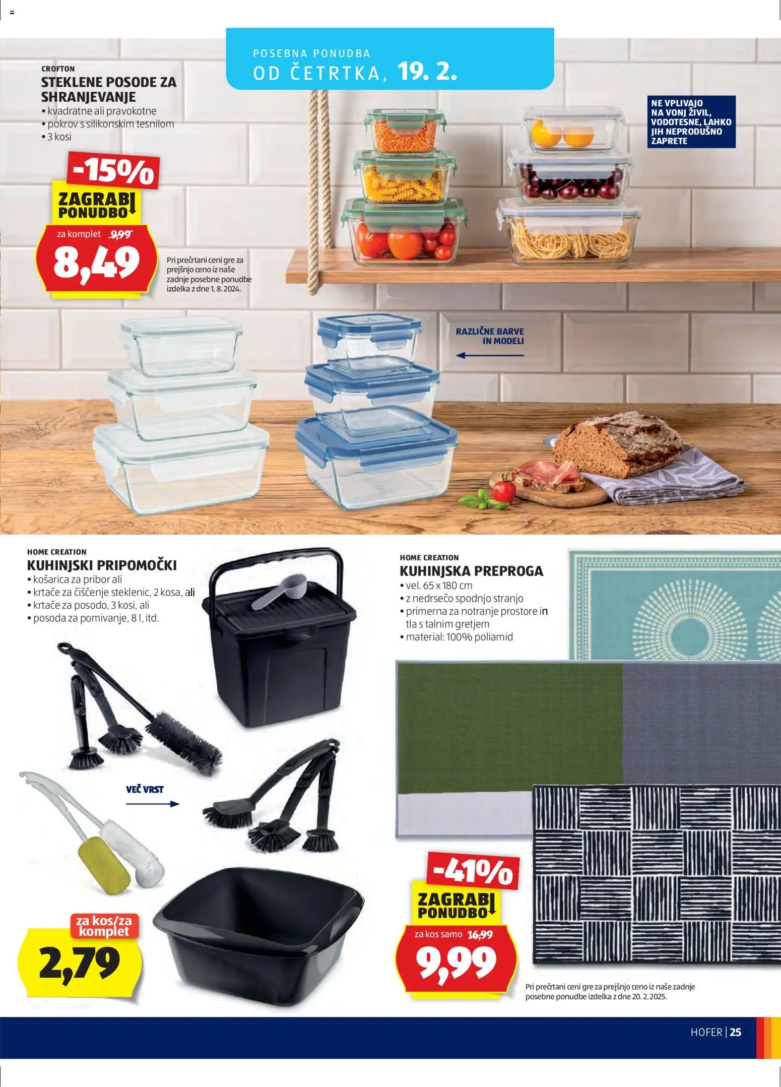 Novi Hofer katalog ponudbe – veljaven od 11.02.2026 | Stran: 25 | Izdelki: Pribor, Kos, Preproga