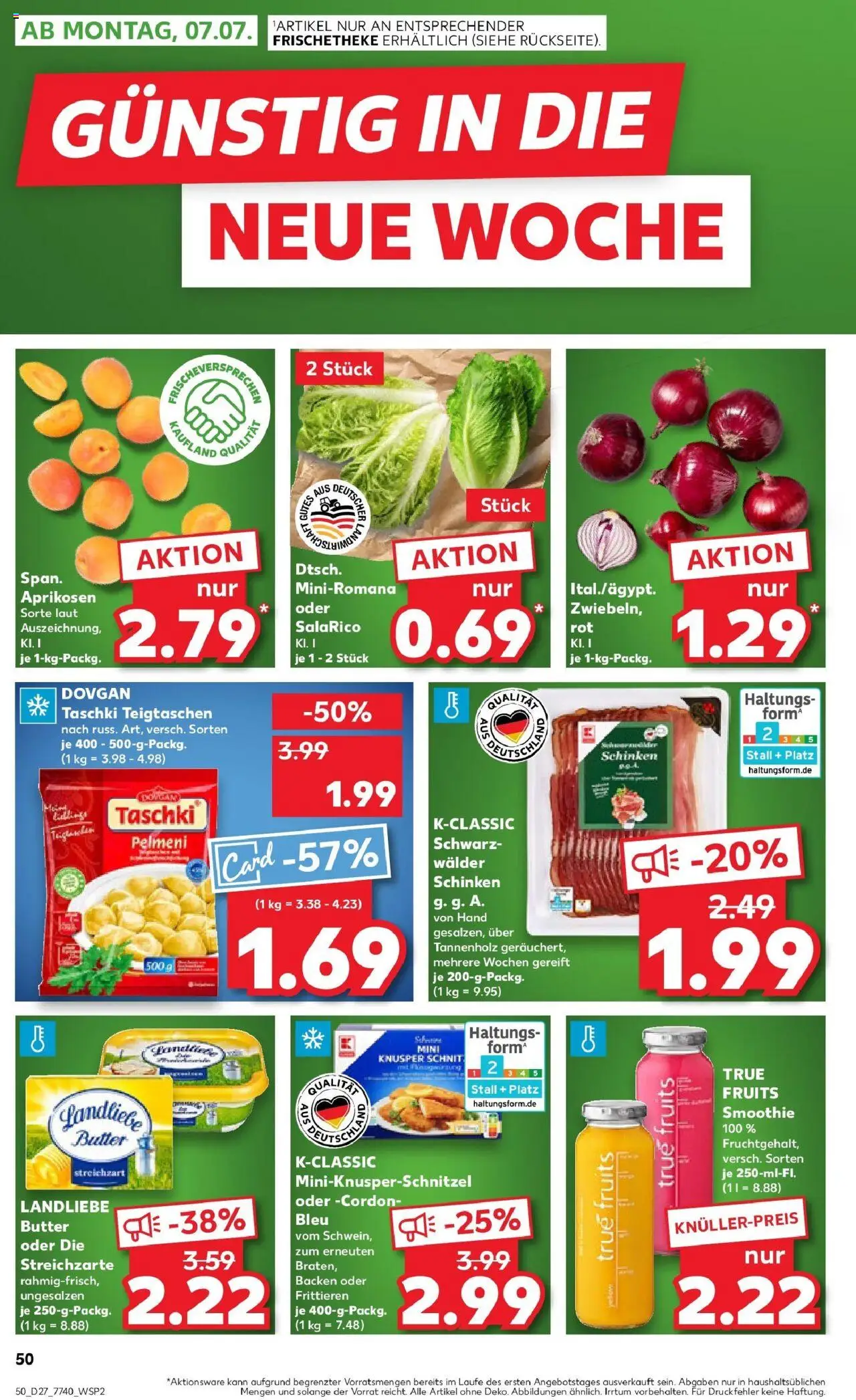 Kaufland prospekt Amberg	 - gültig ab dem 06.07.2025 | Seite: 3 | Produkte: Butter, Landliebe butter, Schnitzel, Schinken