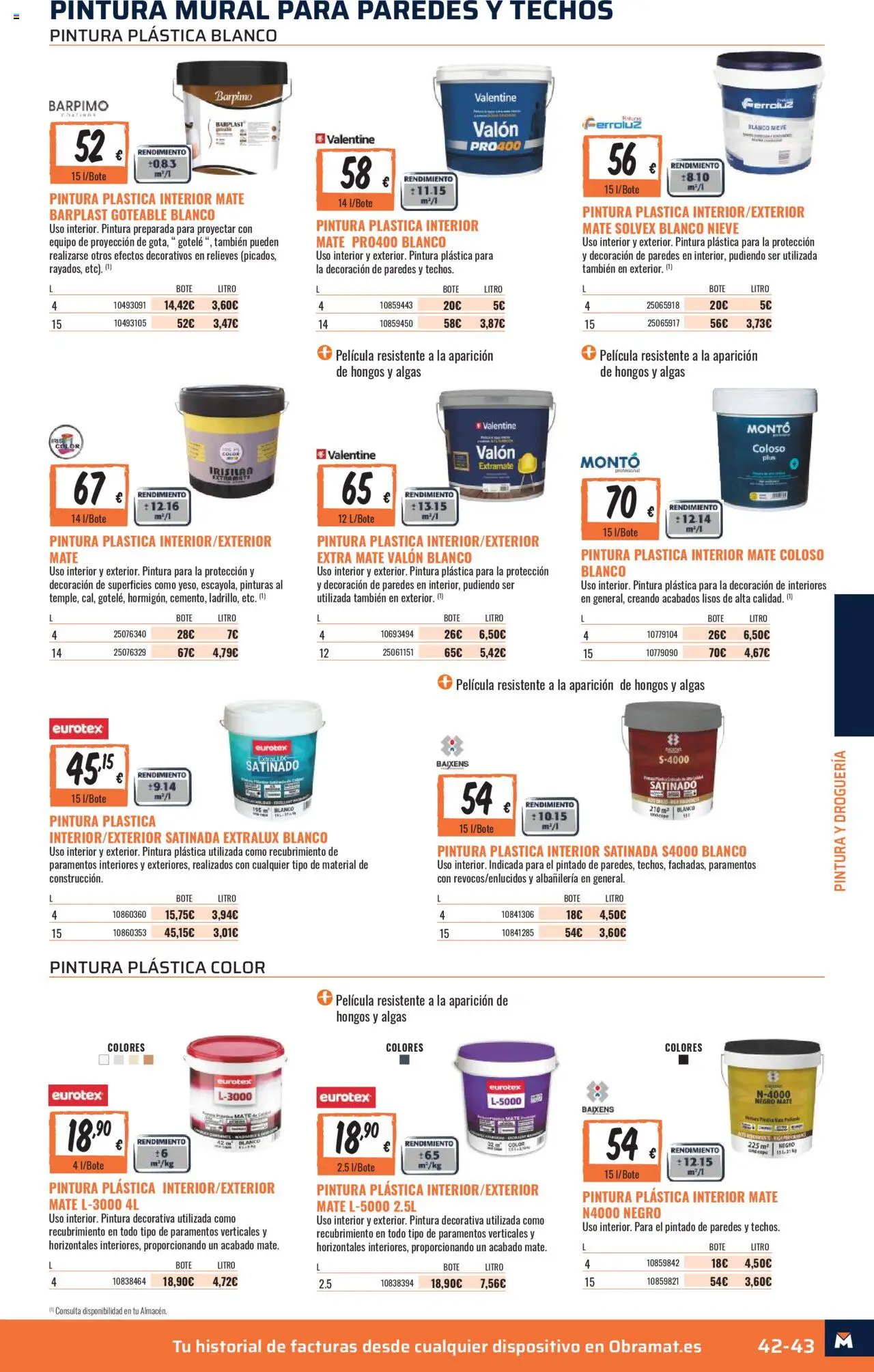 Obramat - Zaragoza  │ válido desde el 10.10.2025 | Página: 43 | Productos: Pintura plástica