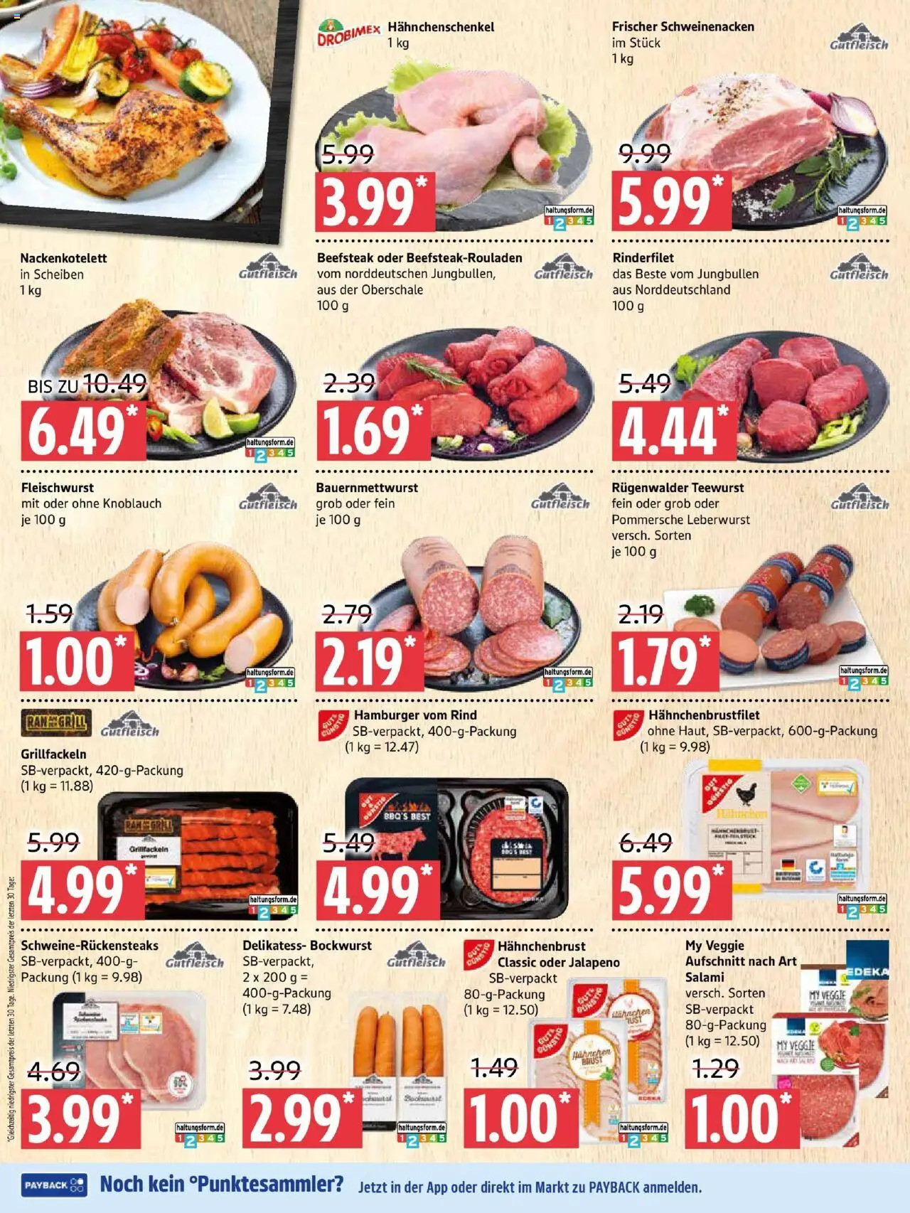 Marktkauf Prospekt 	 - gültig ab dem 18.08.2025 | Seite: 2 | Produkte: Hahnchenschenkel, Knoblauch, Salami, Hahnchenbrust