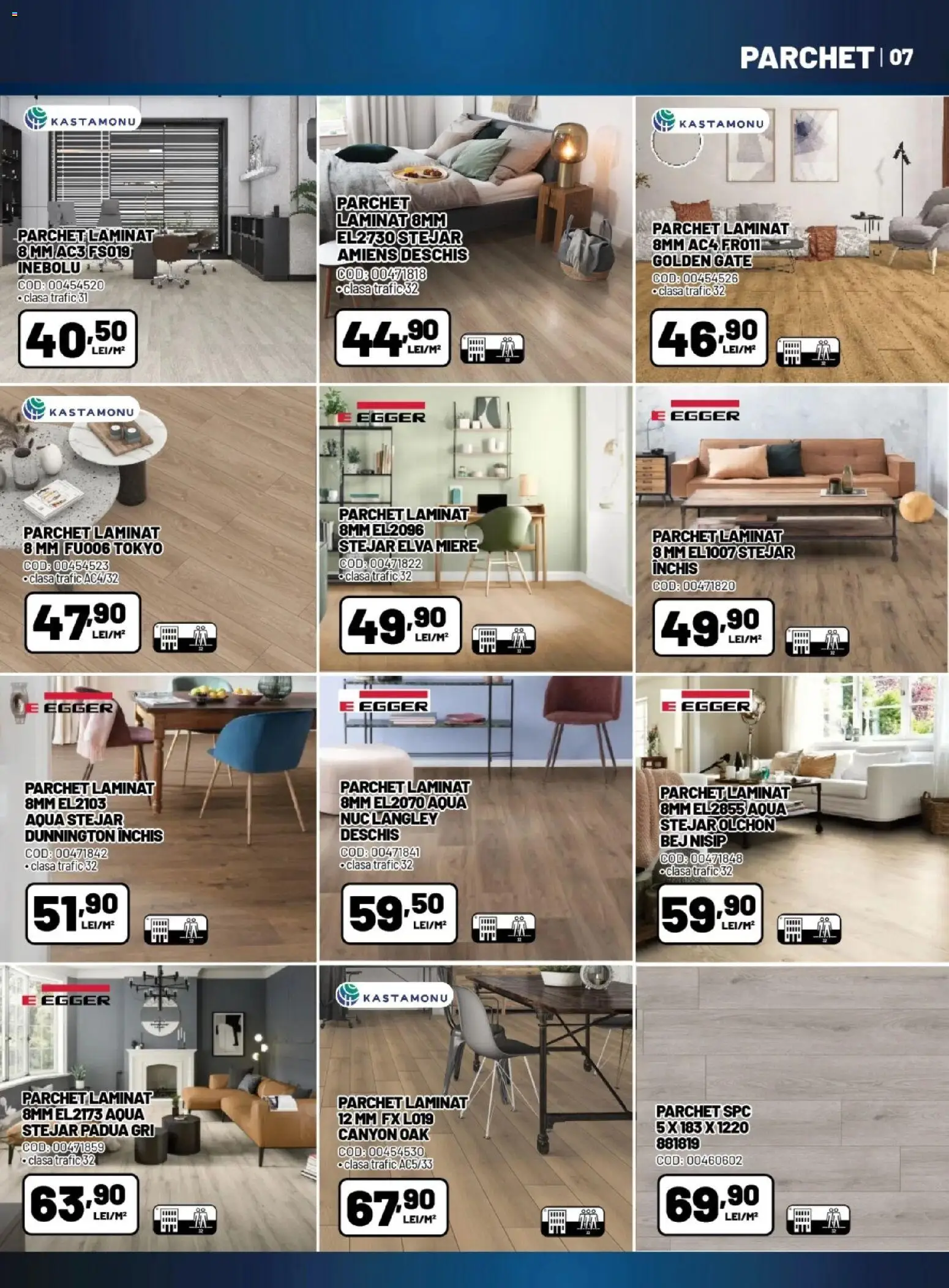 Noul catalog Ambient – valabil de la 03.03.2026 | Pagină: 7 | Produse: Parchet