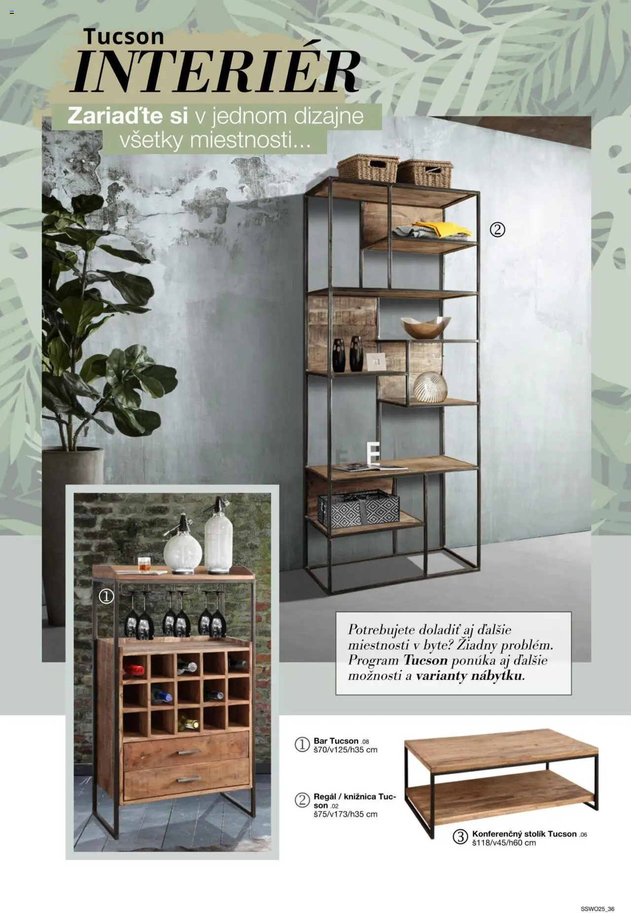 Nové Sconto nábytok akcie – leták je platný od 26.02.2025 | Strana: 36 | Produkty: Regál, Knižnica, Konferenčný stolík