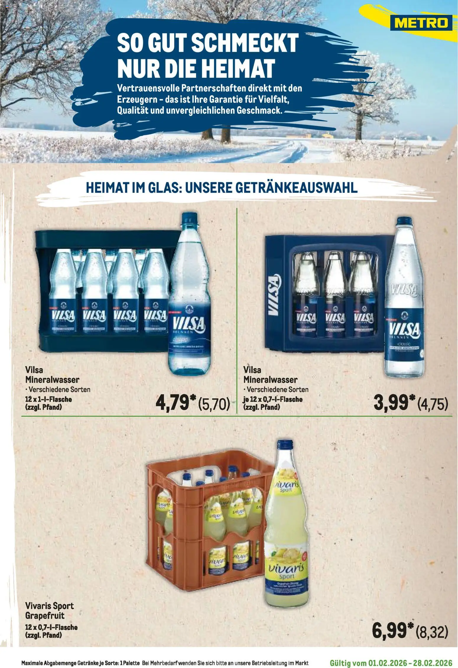 Metro Regionaler Flyer – gültig ab 01.02.2026 | Seite: 33 | Produkte: Mineralwasser, Grapefruit