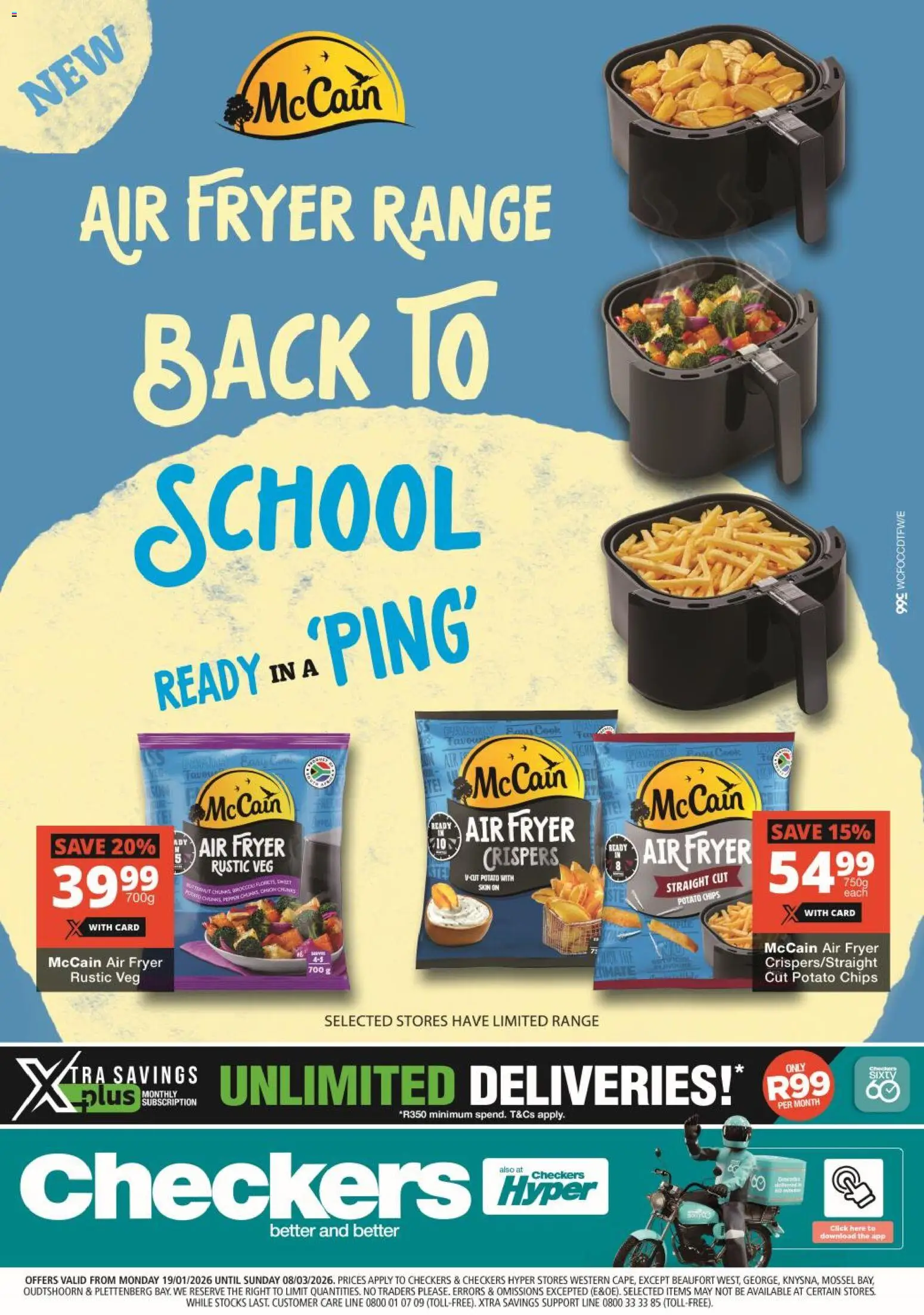 New Checkers catalogue – valid from 19.01.2026 | Page: 1 | Products: Fryer, Air fryer, Chips