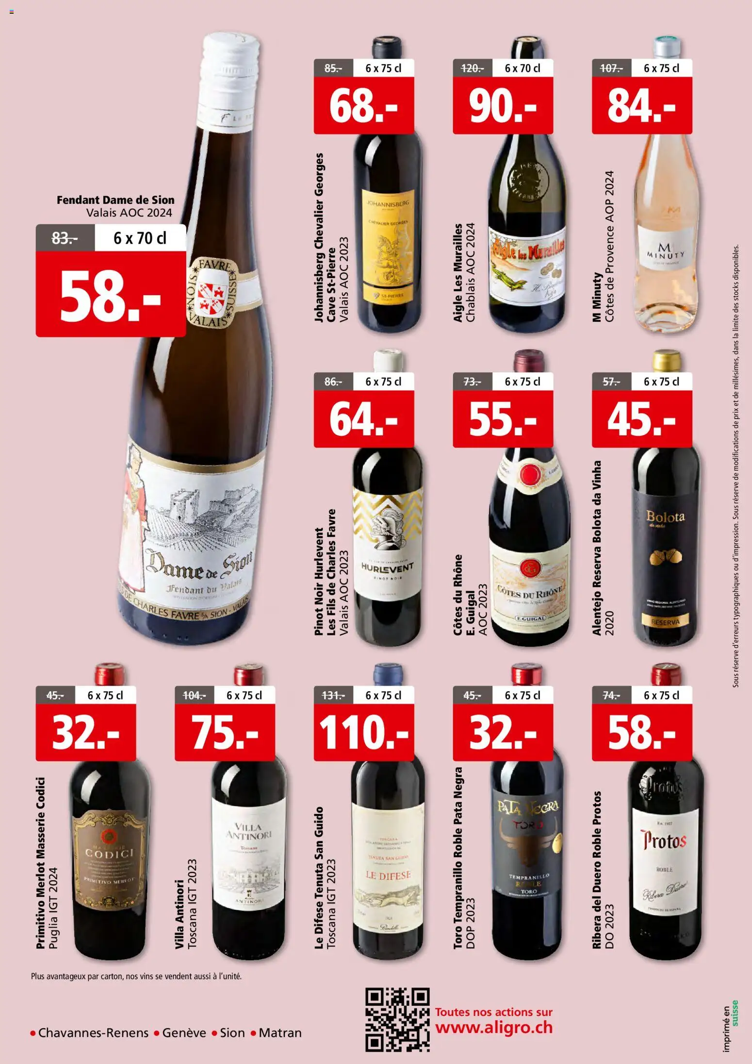 Aligro Aktionen 2000 Chavannes, Matran, Genève, Sion – gültig ab 26.01.2026 | Seite: 12 | Produkte: Merlot