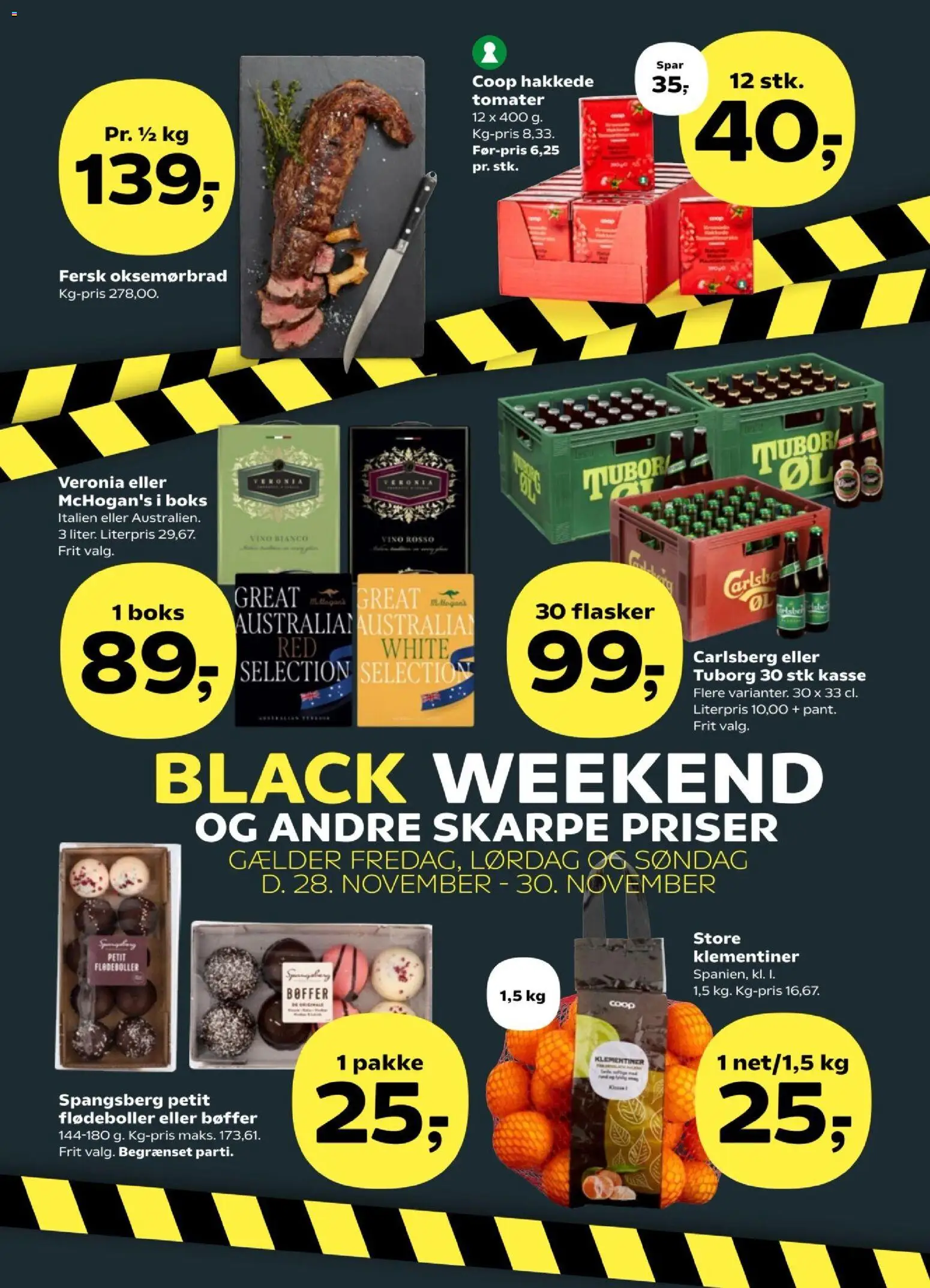 Super Brugsen tilbudsavis – gyldig fra 28.11.2025 | Side: 2 | Produkter: Boks, Tomater, Bøffer, Flødeboller
