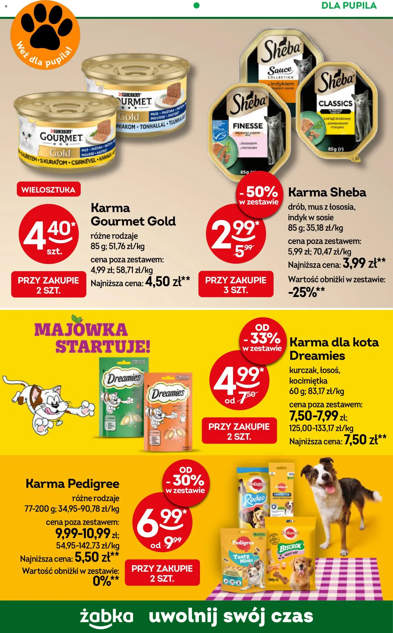Żabka gazetka od 22.04.2026 | Strona: 91 | Produkty: Pedigree, Karma dla kota