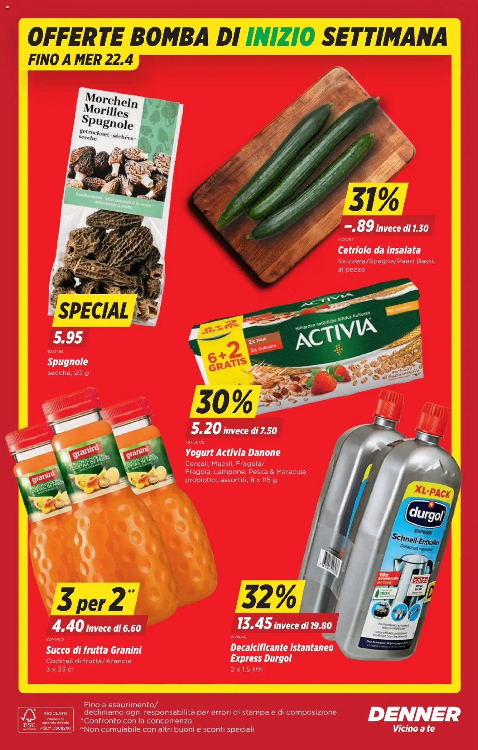 Denner aktionen IT – gültig ab 16.04.2026 | Seite: 22 | Produkte: Essig