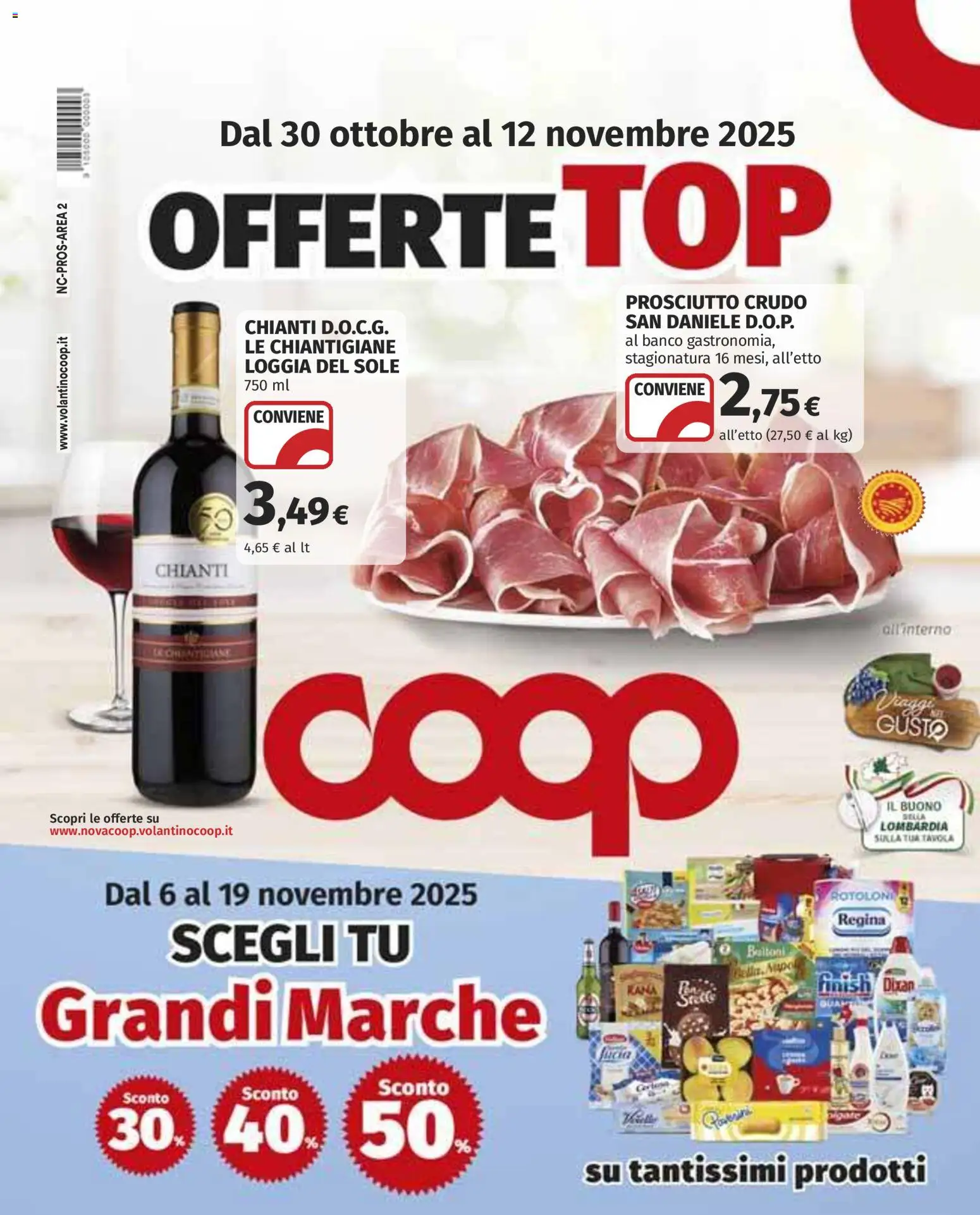 Volantino COOP del 30.10.2025 | Pagina: 1 | Prodotti: Prosciutto Crudo, Prosciutto