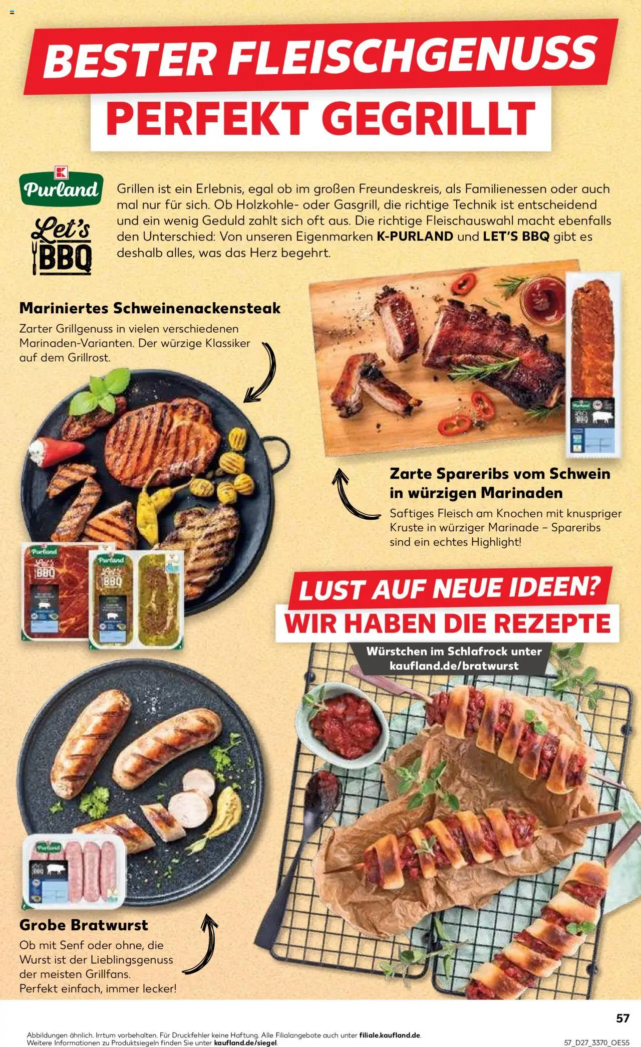 Kaufland Prospekt 	 - gültig ab dem 03.07.2025 | Seite: 57 | Produkte: Bratwurst, Wurst, Steak, Fleisch