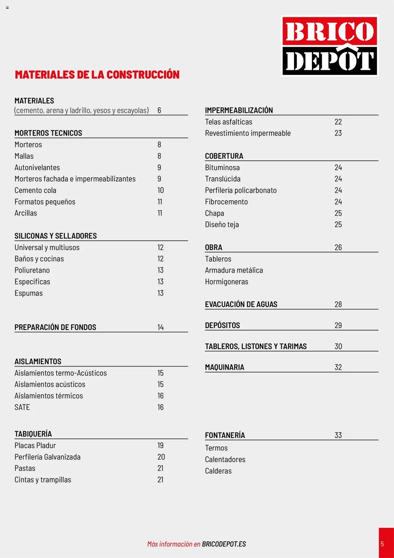 Brico Depôt Catálogo Construcción │ válido desde el 01.04.2025 | Página: 5