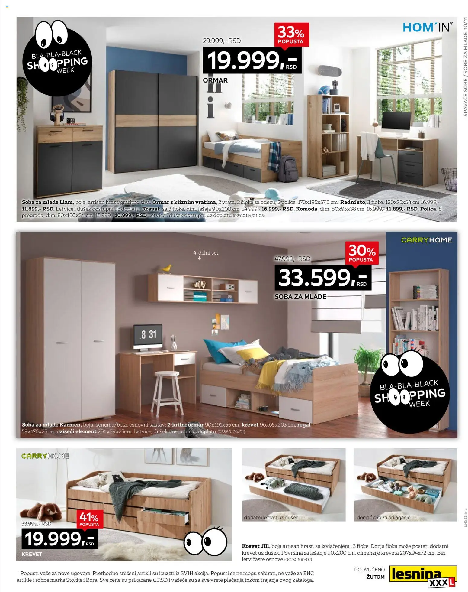 Lesnina XXXL katalog - važi od 21.11.2025 | Strana: 11 | Proizvode: Krevet, Dušek, Ormar