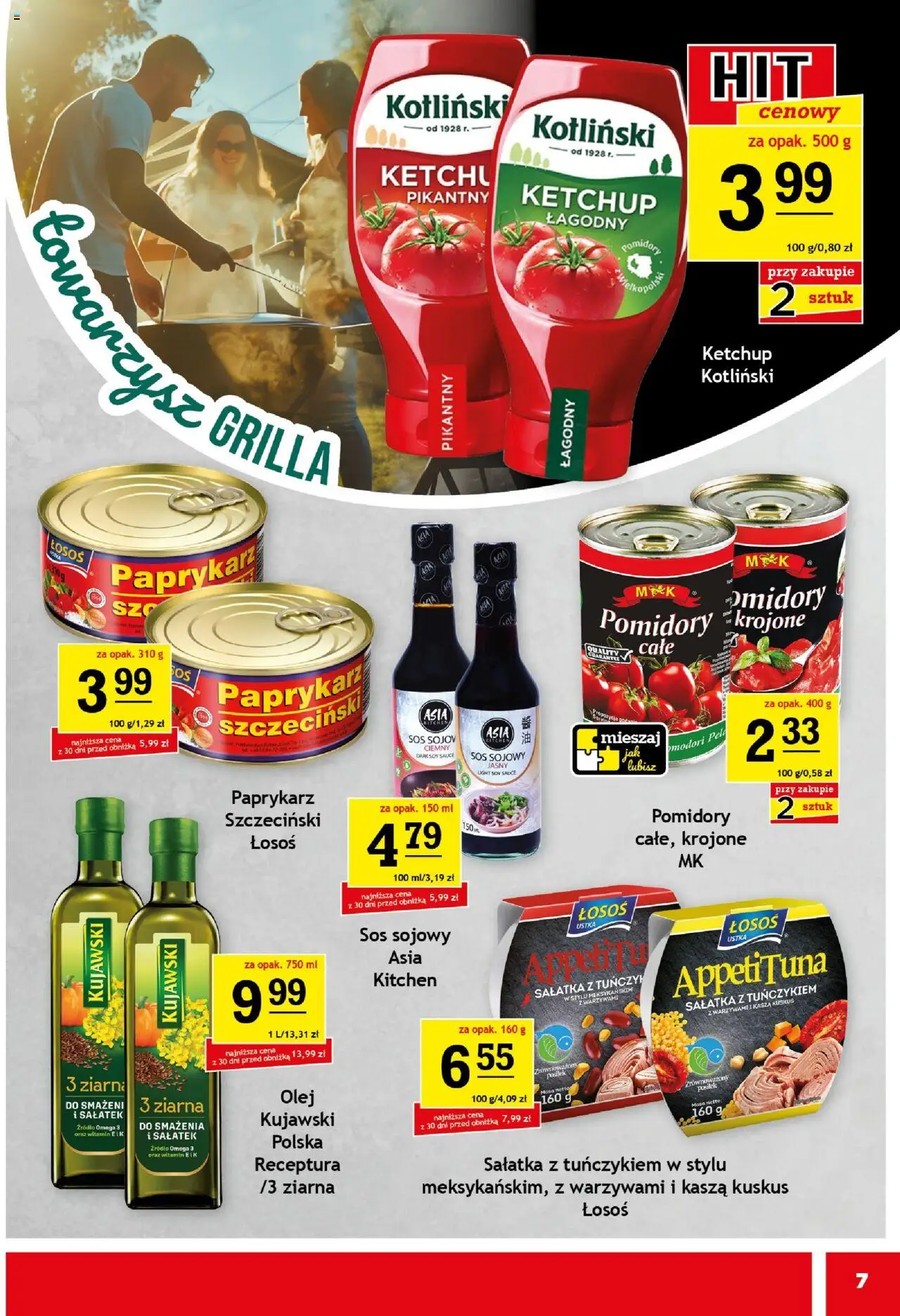 Gram Market Gazetka od 11.06.2025 | Strona: 7 | Produkty: Paprykarz szczeciński, Olej, Pomidory, Sałatka