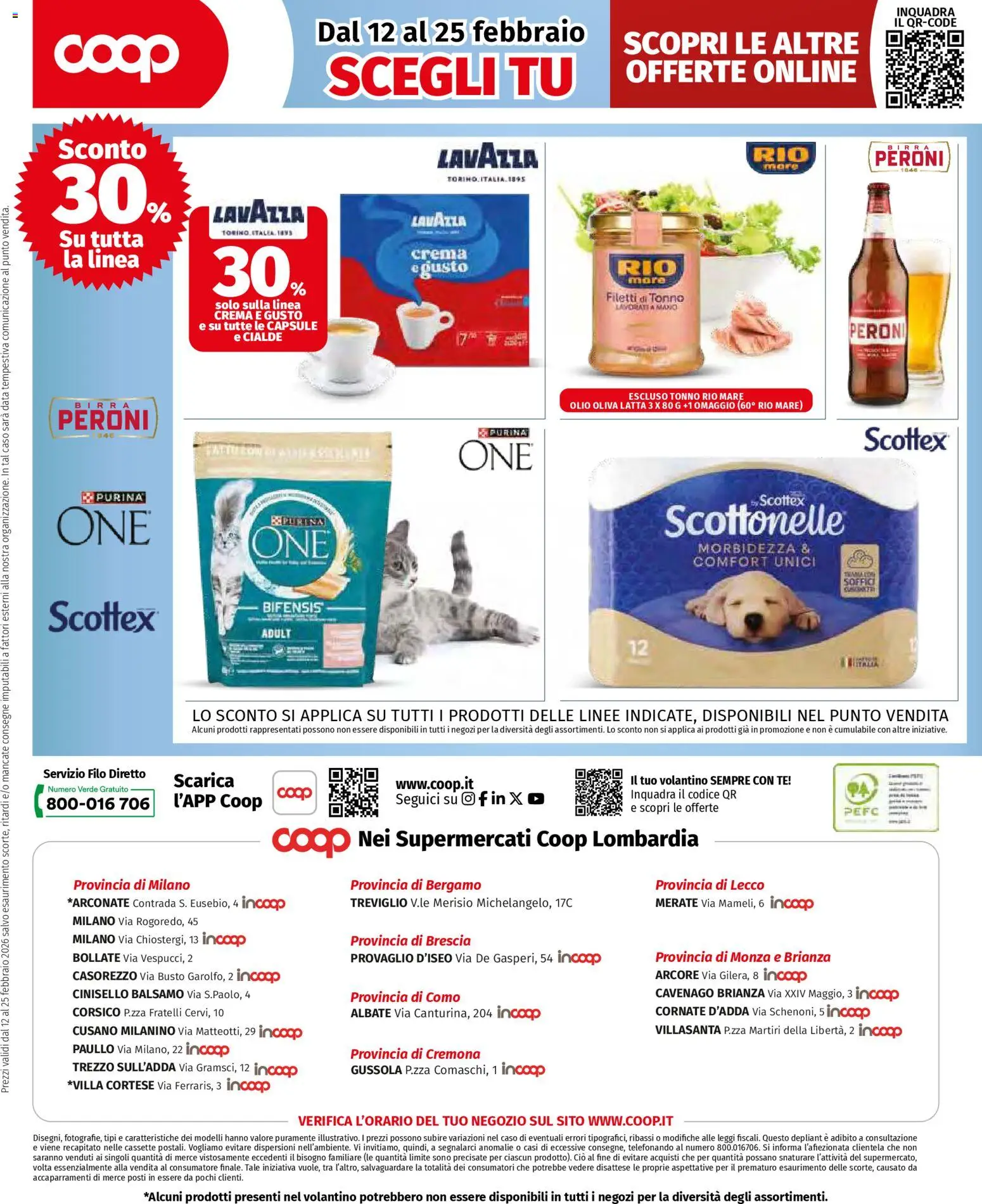 Volantino COOP del 12.02.2026 | Pagina: 4 | Prodotti: Olio, Data, Tonno, Lavazza