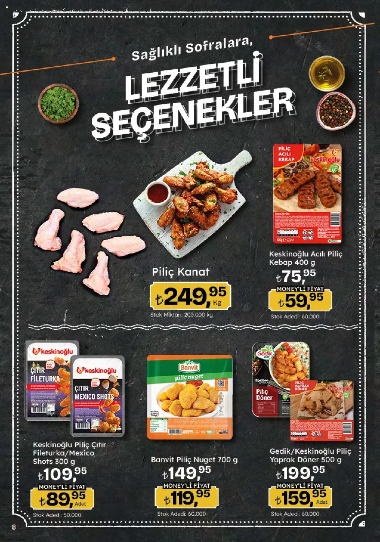 Migros Katalog - Migroskop - 09.10.2025 tarihinden itibaren geçerlidir | Sayfa: 8 | Ürünler: Döner, Piliç