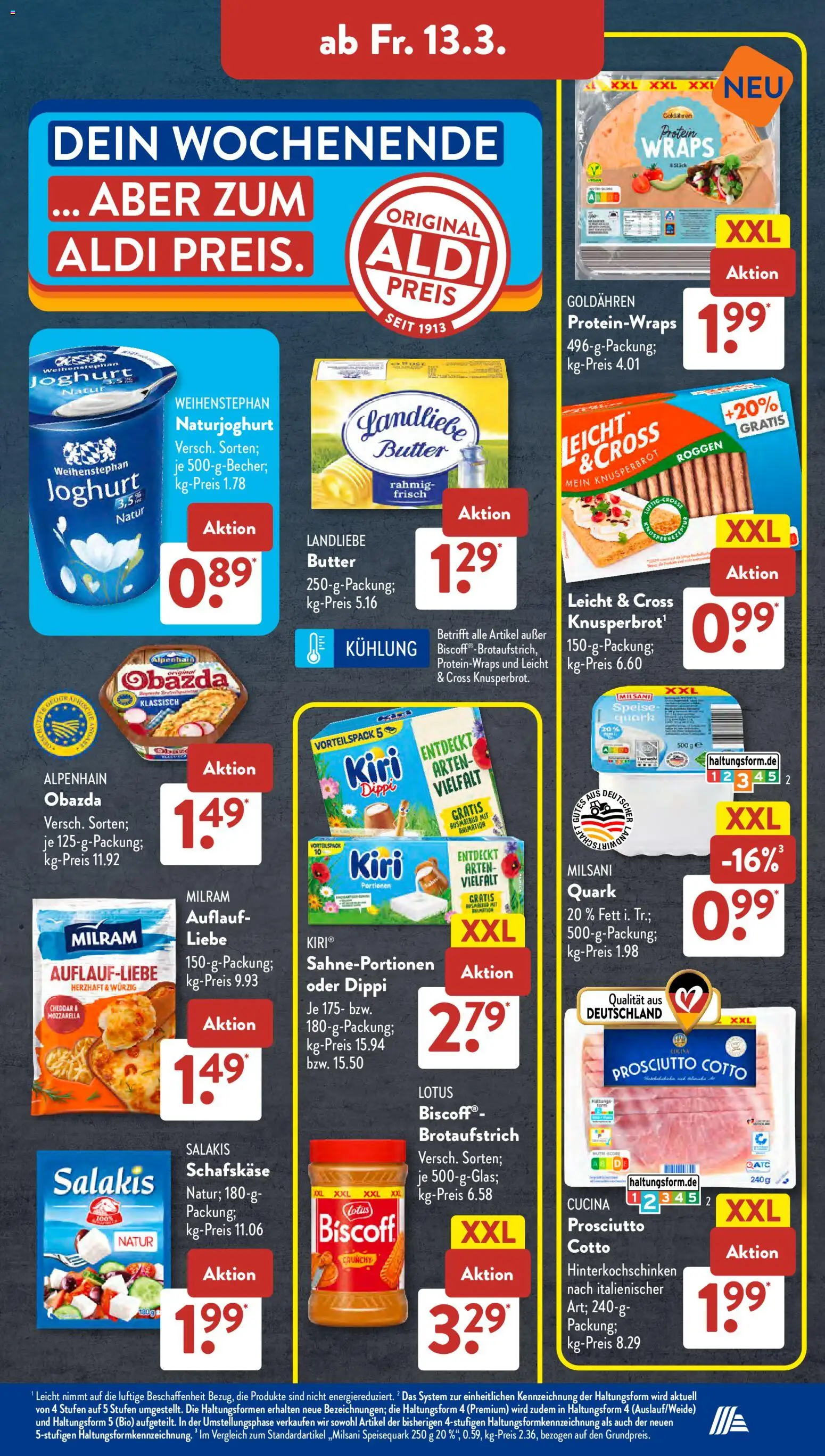 Aldi Süd Prospekt 	 – gültig ab 09.03.2026 | Seite: 21 | Produkte: Schlagsahne, Joghurt, Räucherlachs, Salami