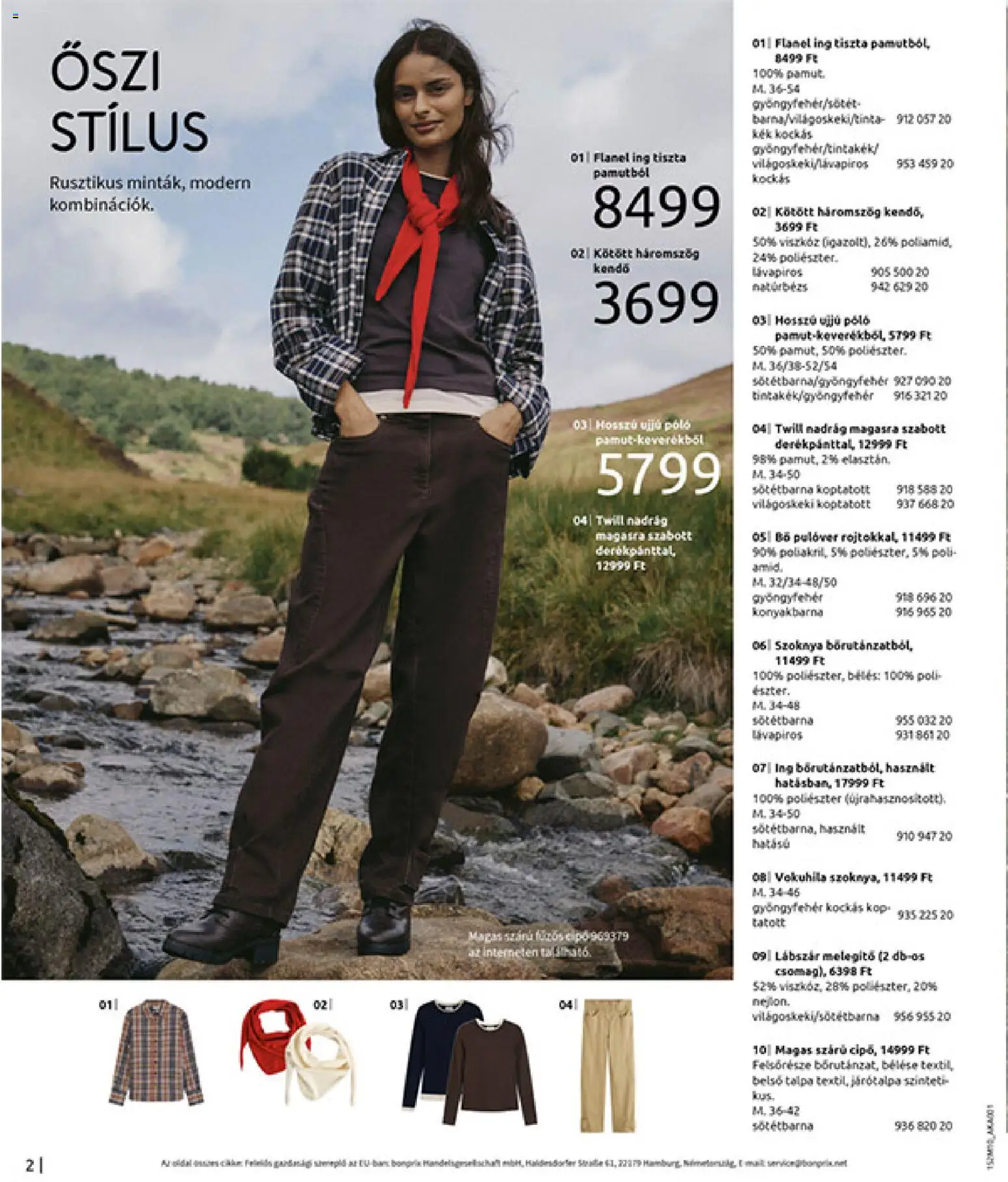 Bonprix akciós ujság - amely érvényes a következő dátumtól: 24.11.2025 | Oldal: 4 | Termékek: Szoknya, Ing, Pulóver, Nadrág