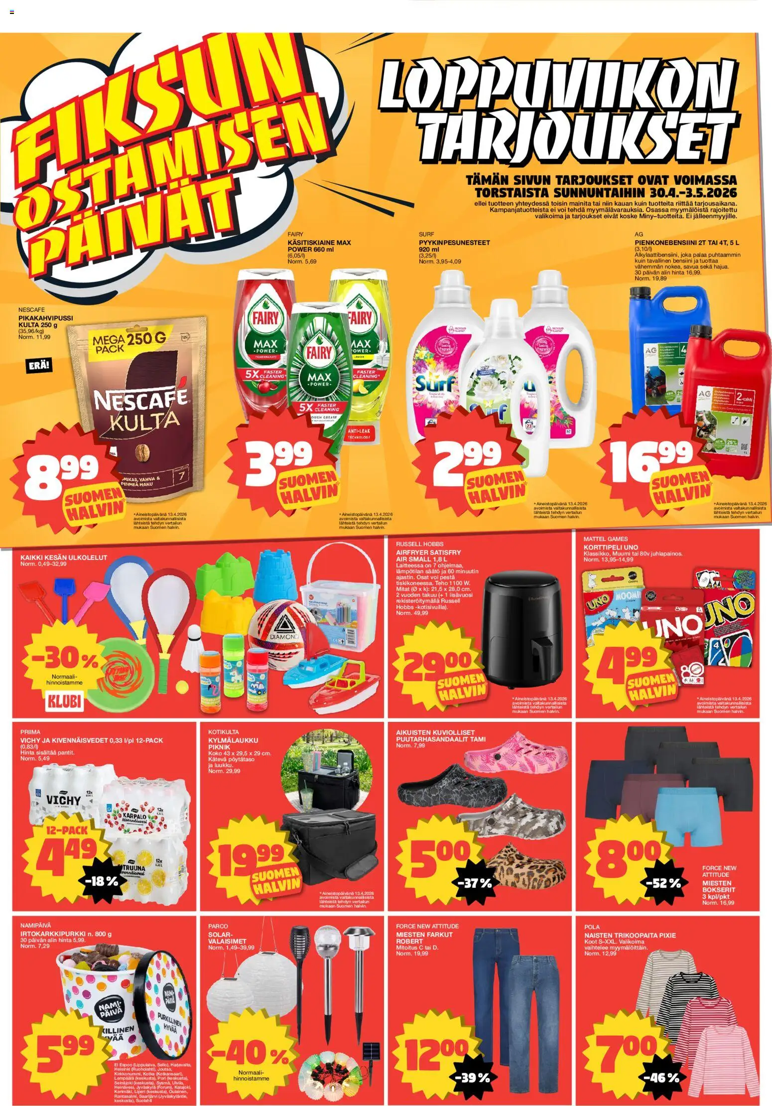 🛍️ Tokmanni tarjoukset alkaen 27/04/2026 » Katso huipputarjoukset ja säästä jo tänään! 💰 | Suomi