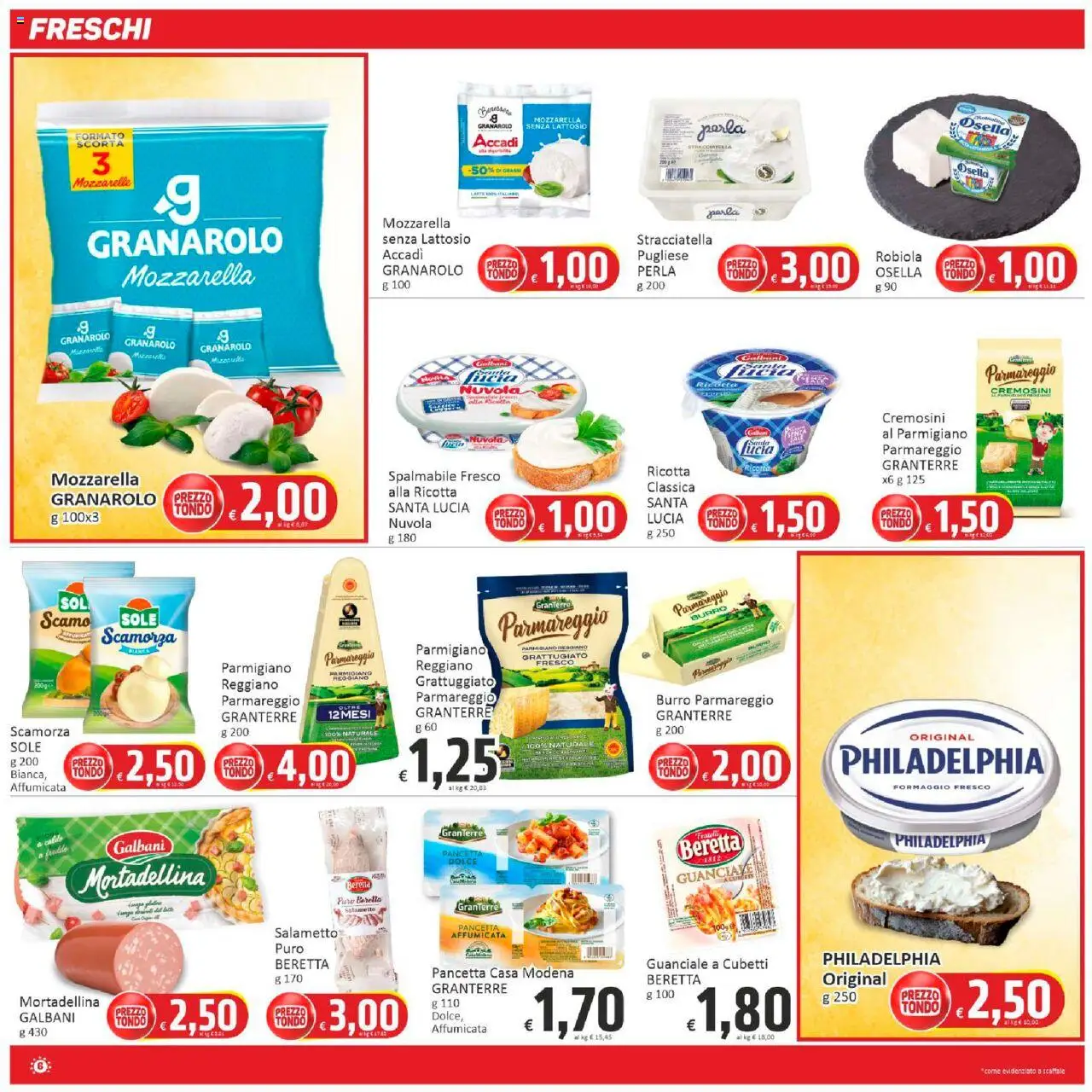 Volantino Paghi Poco del 30.09.2025 | Pagina: 6 | Prodotti: Pancetta, Ricotta, Robiola, Stracciatella