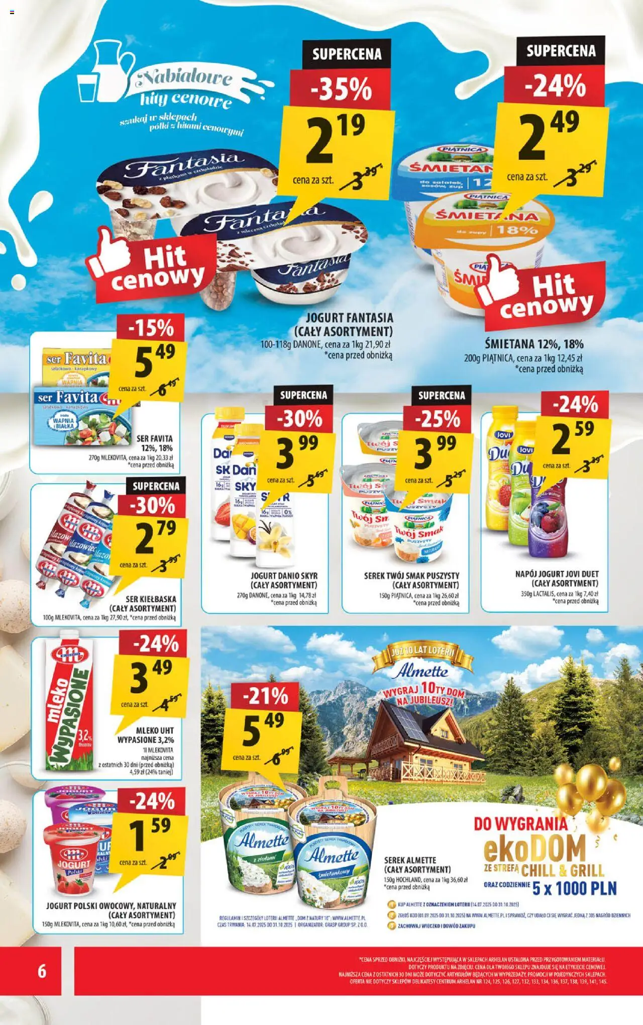 Arhelan Gazetka od 12.09.2025 | Strona: 6 | Produkty: Ser favita, Grill, Ser, Jogurt